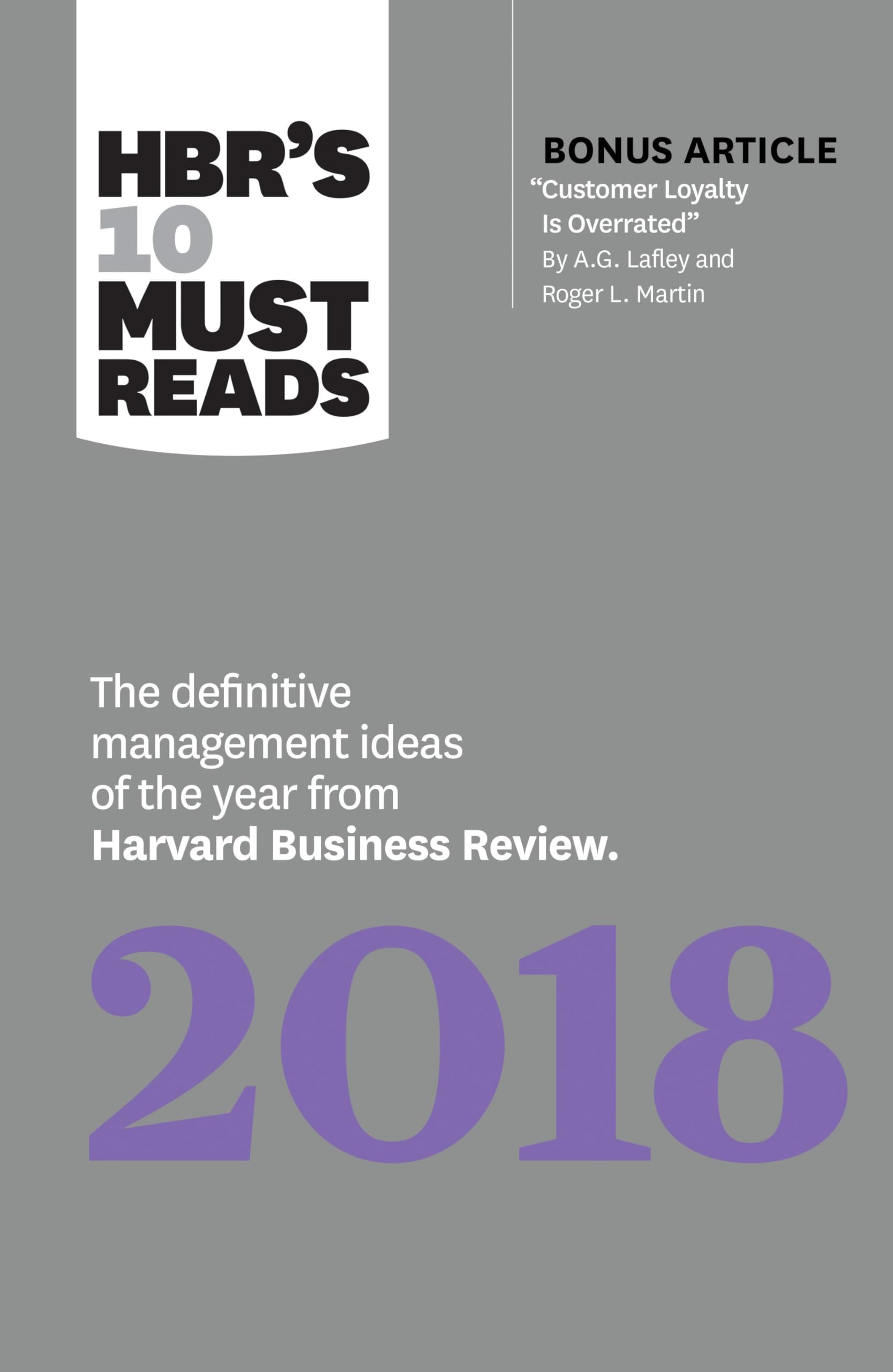 HBR's 10 Must Reads 2018: The Definitive Management Ideas of the Year from Harvard Business Review Law