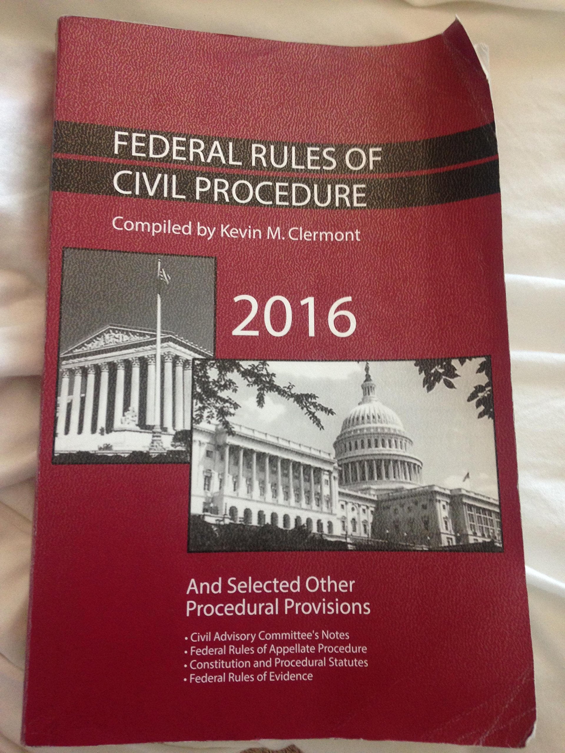 Federal Rules of Civil Procedure and Selected Other Procedural Provisions 2016 (Selected Statutes) Law
