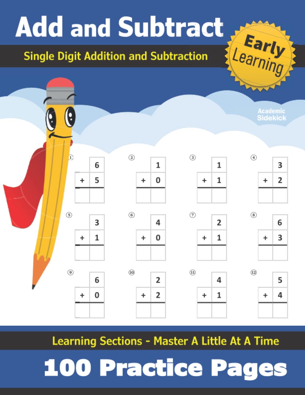 Single Digit Addition and Subtraction: Practice Workbook - 100 Days of Timed Tests - Beginner Math Drills - Learn to Add and Subtract - KS1 - Kindergarten - Grade 1 Tiptoi & Games