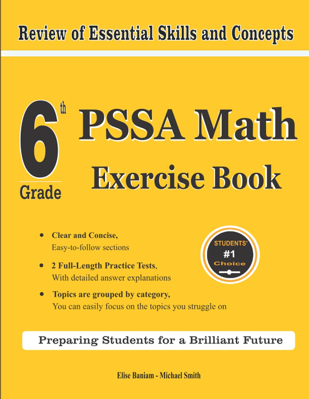 6th Grade PSSA Math Exercise Book: Review of Essential Skills and Concepts With 2 PSSA Math Practice Tests Education & Training