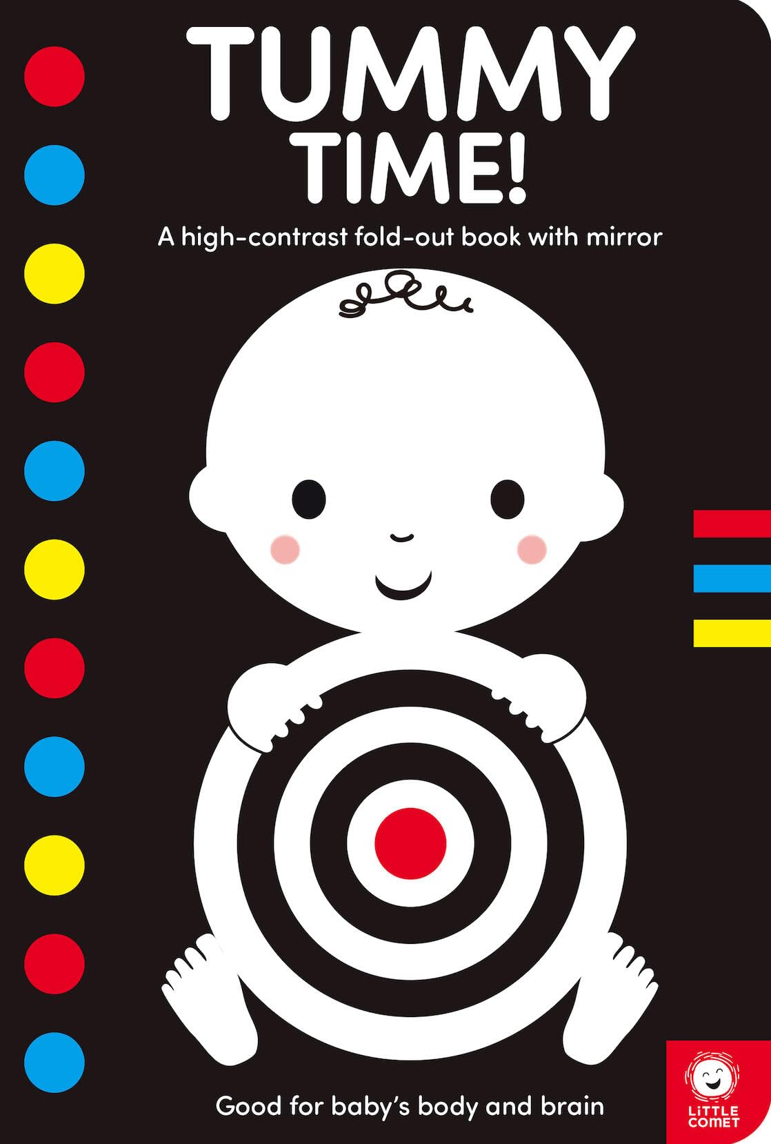 Tummy Time!: A High-Contrast Fold-Out Book with Mirror for Babies (Tummy Time! Books) Parents & Children