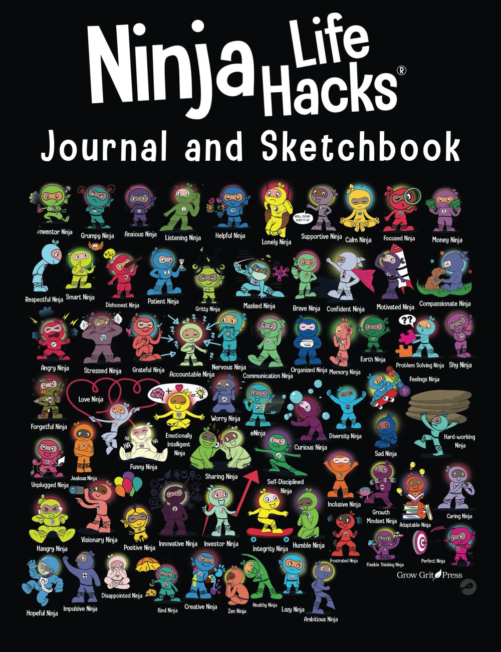 Ninja Life Hacks Journal and Sketchbook: Notebook for Boys and Girls, Composition Size 7.5x9.75 With Lined and Blank Pages, Perfect for Note-taking, ... Sketching (Ninja Life Hacks Journals, Band 4) Non-fiction