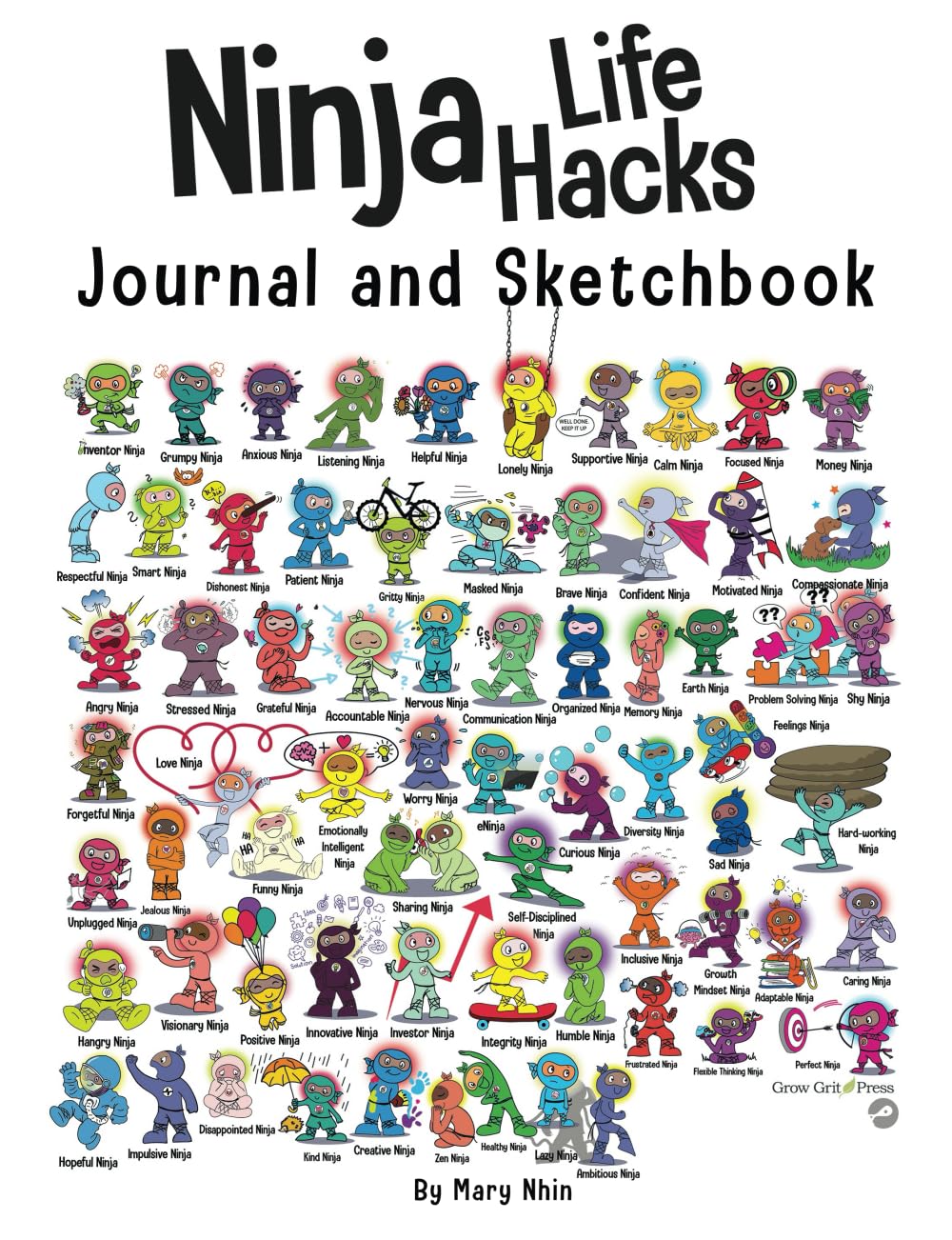 Ninja Life Hacks Journal and Sketchbook (White Cover): Notebook for Boys and Girls, Composition Size 7.5x9.75 With Lined and Blank Pages, Perfect for ... Sketching (Ninja Life Hacks Journals, Band 5) Non-fiction