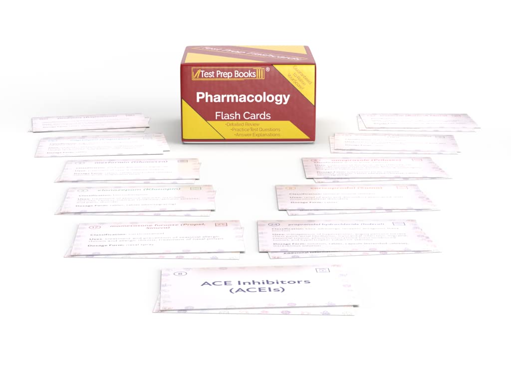 Pharmacology Flash Cards: Pharmacology Flashcards for Nursing and Medical Students for Study and Review Books