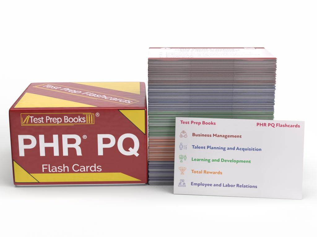 PHR Practice Question Study Cards 2023-2024: PHR Test Questions Exam Prep for the HRCI PHR Certification Business, Finance & Career
