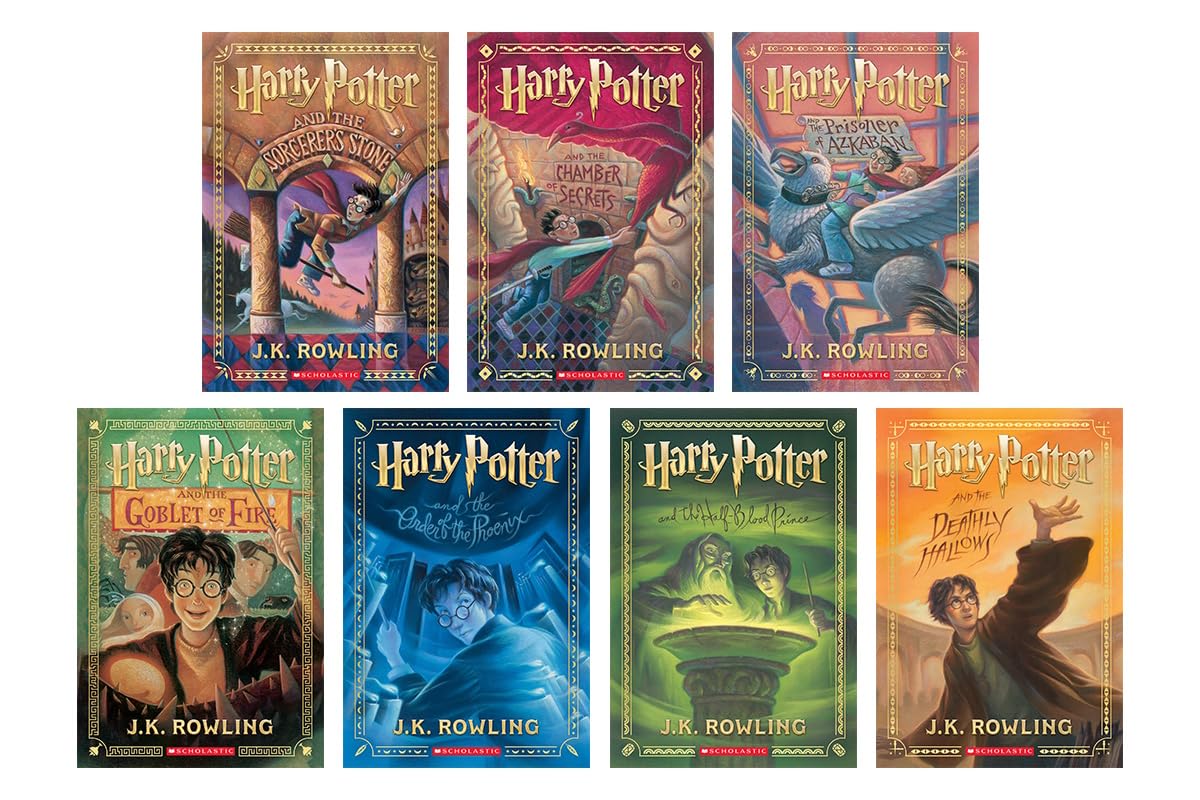 25 Year Anniversary Editon of Harry Potter Taschenbuch, komplettes Buch-Set, Bände 1-7 (Limited Edition, Original-Cover) Books