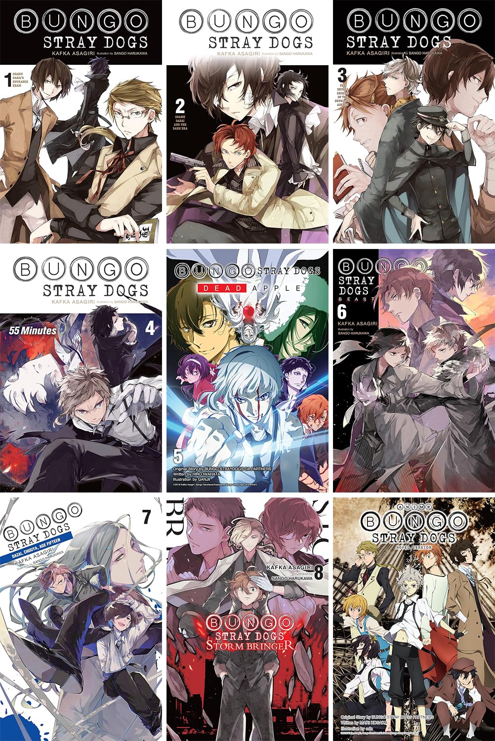 Bungo Stray Dogs Light Novel Set Vol 1-8 Books