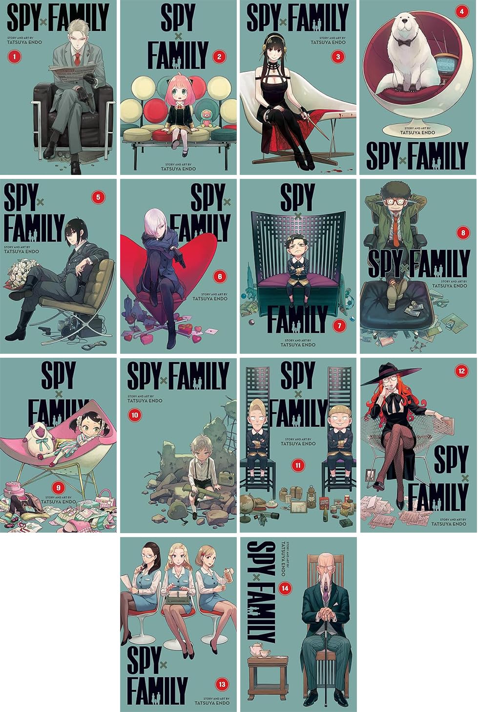 Spy x Family Series, Vol. 1-11. Set of 11 Books Books