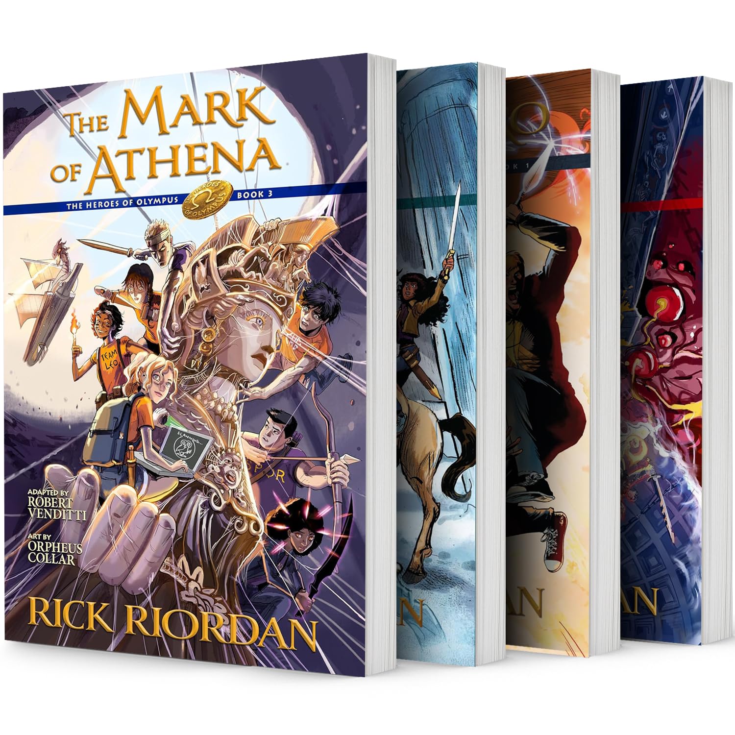 The Heroes of Olympus Series, 4 Books Collection Set, Lost Hero, Son of Neptune, The Mark of Athena, The House of Hades, by Rick Riordan Books
