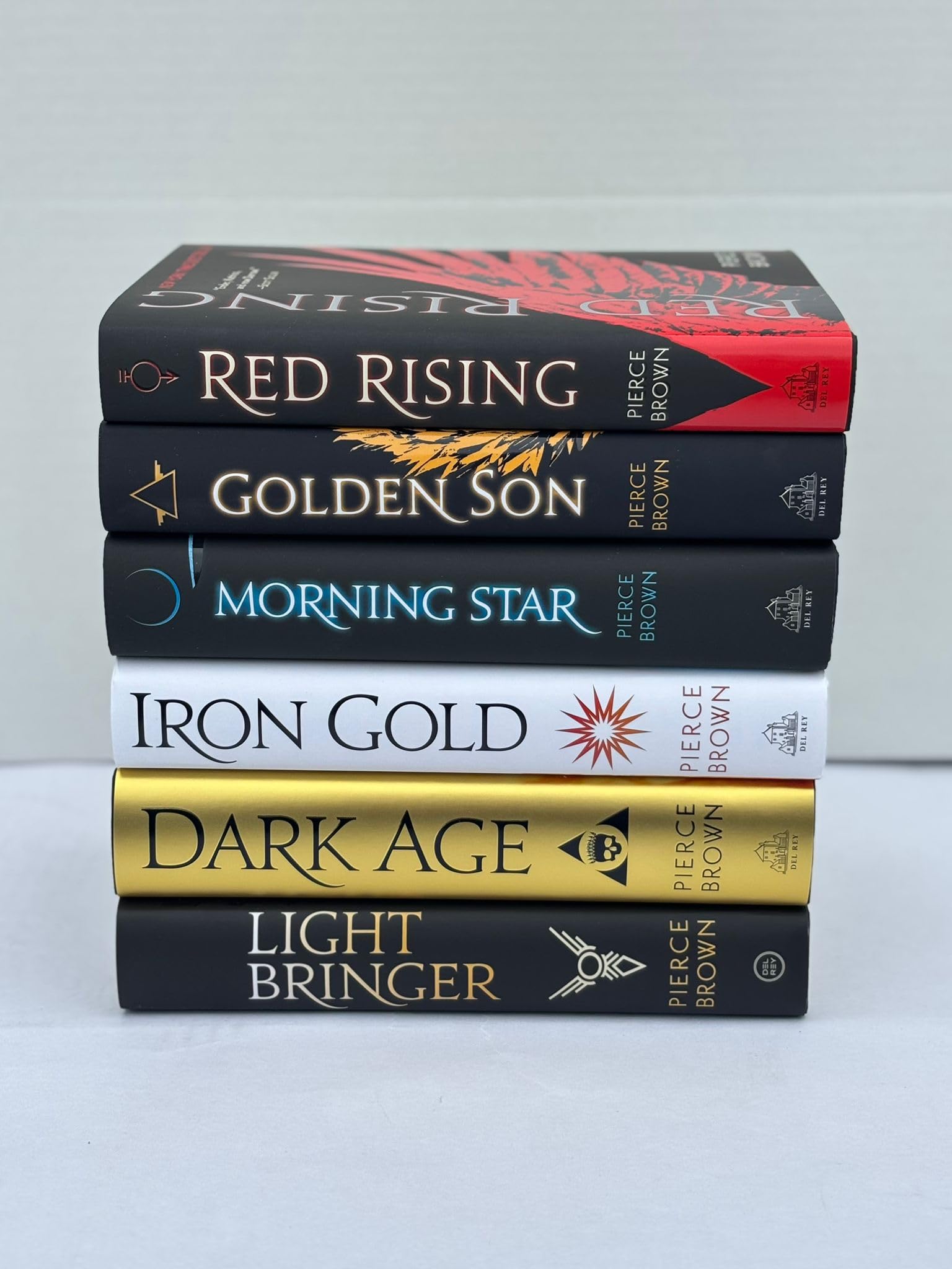 Red Rising Series Vol. 1-6, 6 Books Set, Red Rising, Golden Son, Morning Star, Iron Gold, Light Bringer, Dark Age, by Pierce Brown Books