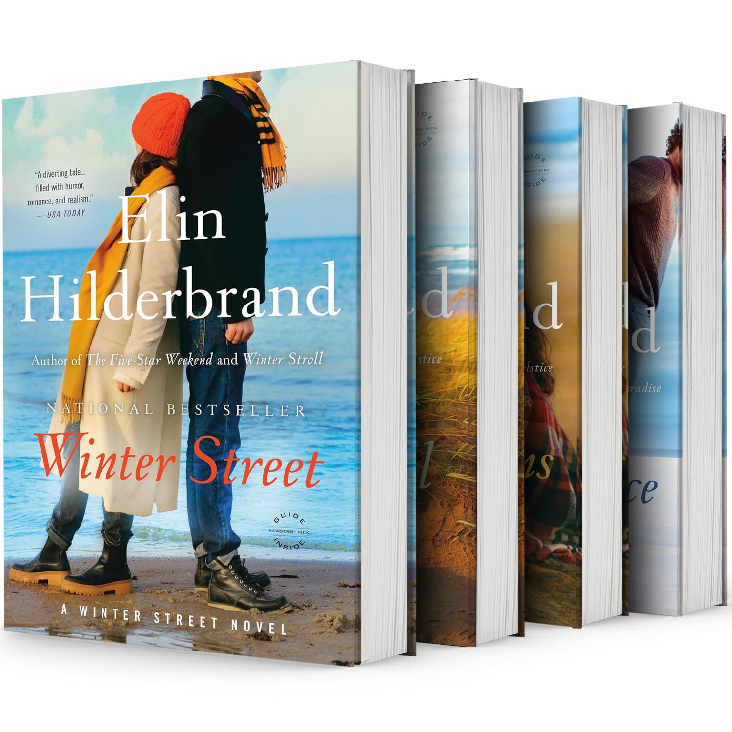 Winter Street Series, 4 Books Set, Winter Street, Winter Stroll, Winter Storms, Winter Solstice, by Elin Hilderbrand Books