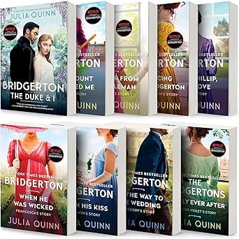 Bridgertons Vol. 1-9, 9 Books Set, The Duke and I, The Viscount Who Loved Me, An Offer from a Gentleman, Romancing Mister Bridgerton, To Sir Phillip with Love, When He Was Wicked, It's in His Kiss... Contemporary Romance