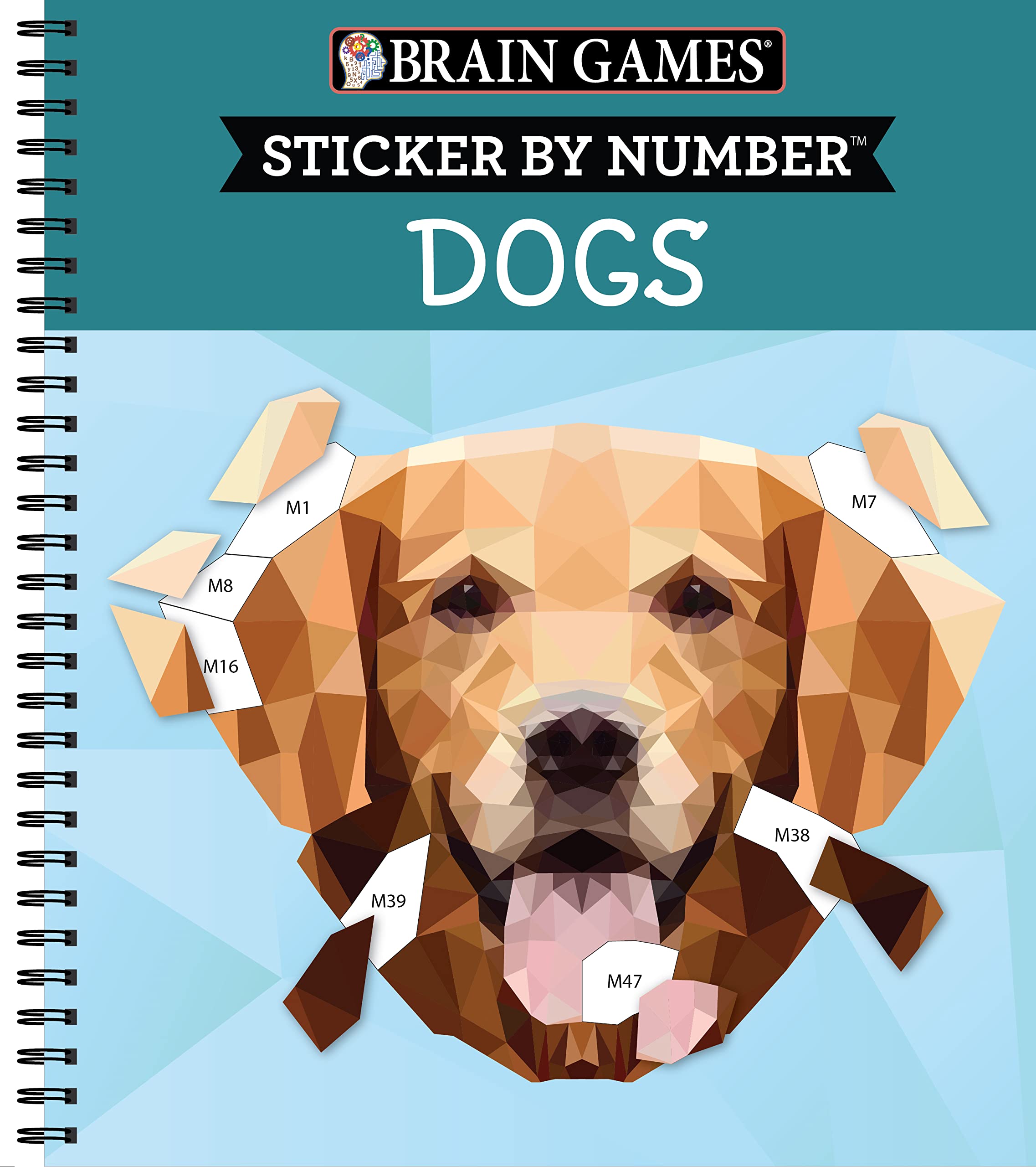 Brain Games - Sticker by Number: Dogs (28 Images to Sticker) Hobbies & Crafts