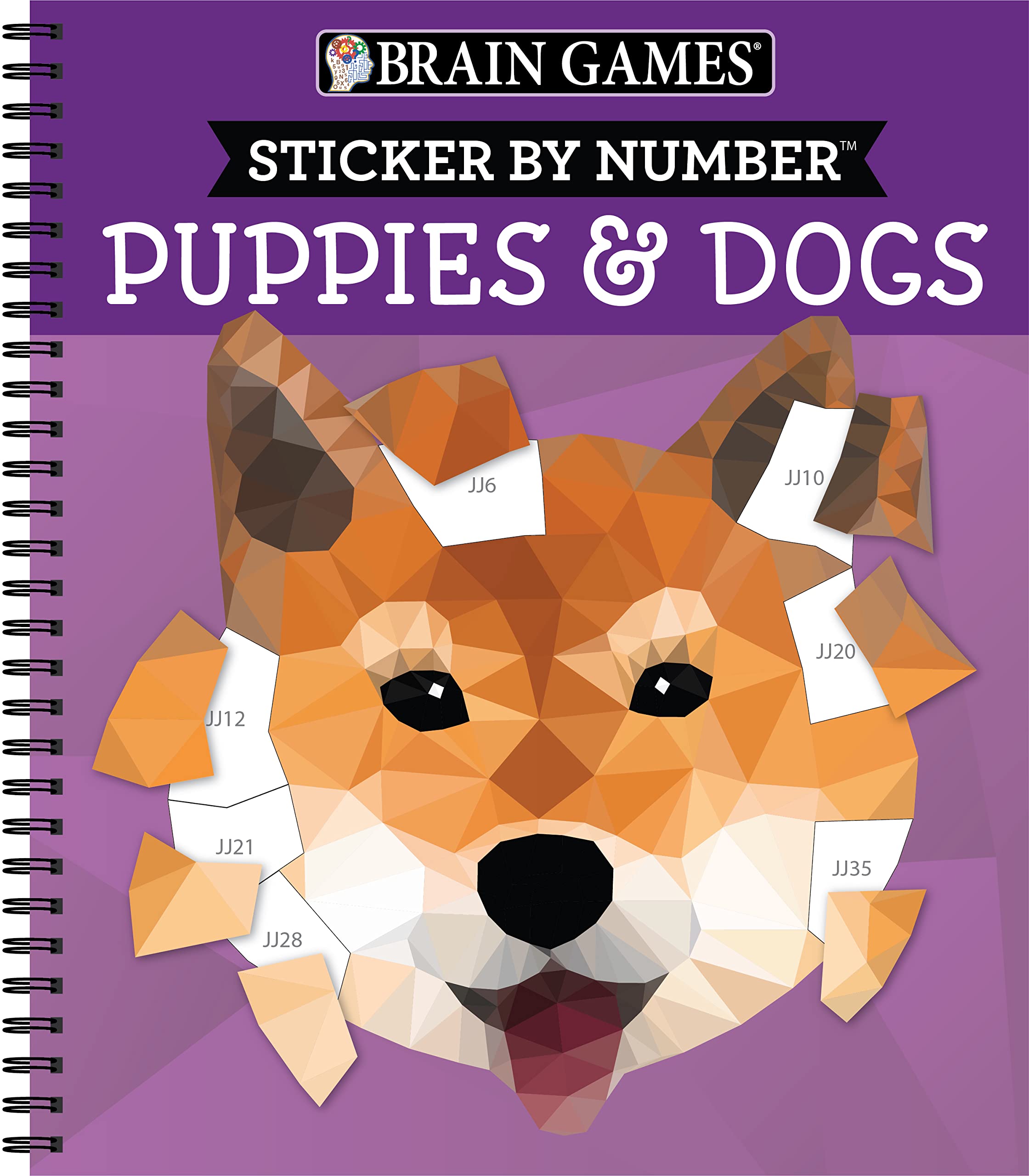 Brain Games - Sticker by Number: Puppies & Dogs - 2 Books in 1 (42 Images to Sticker) Hobbies & Crafts