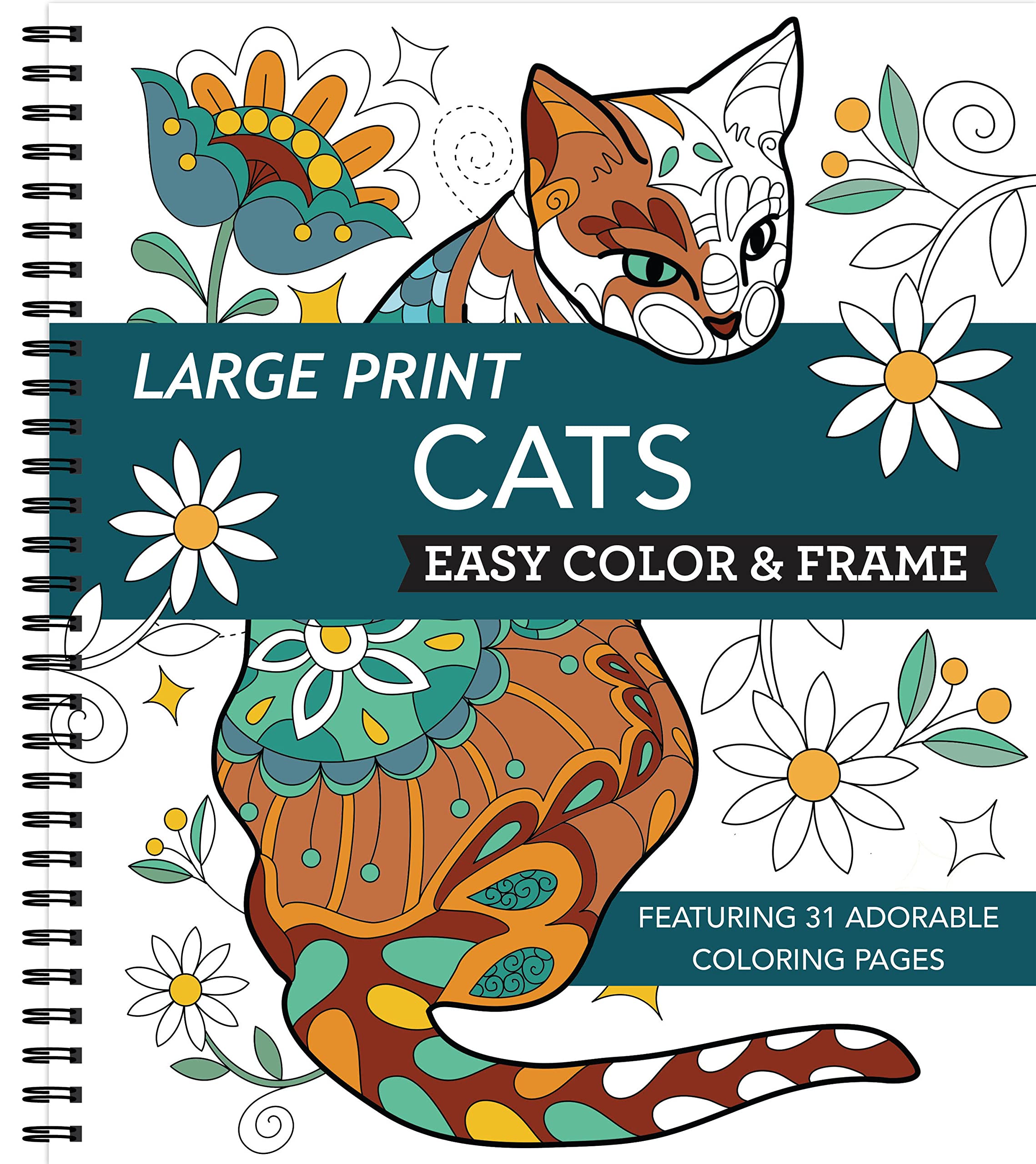 Large Print Easy Color & Frame - Cats (Stress Free Coloring Book) Hobbies & Crafts