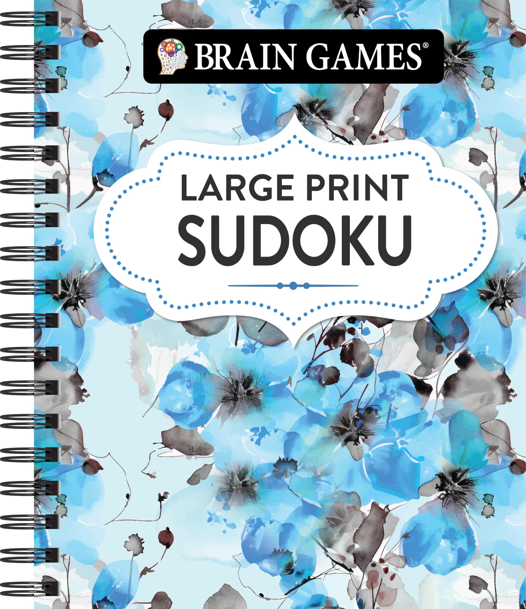 Brain Games - Large Print Sudoku (Floral) Leisure & Fun