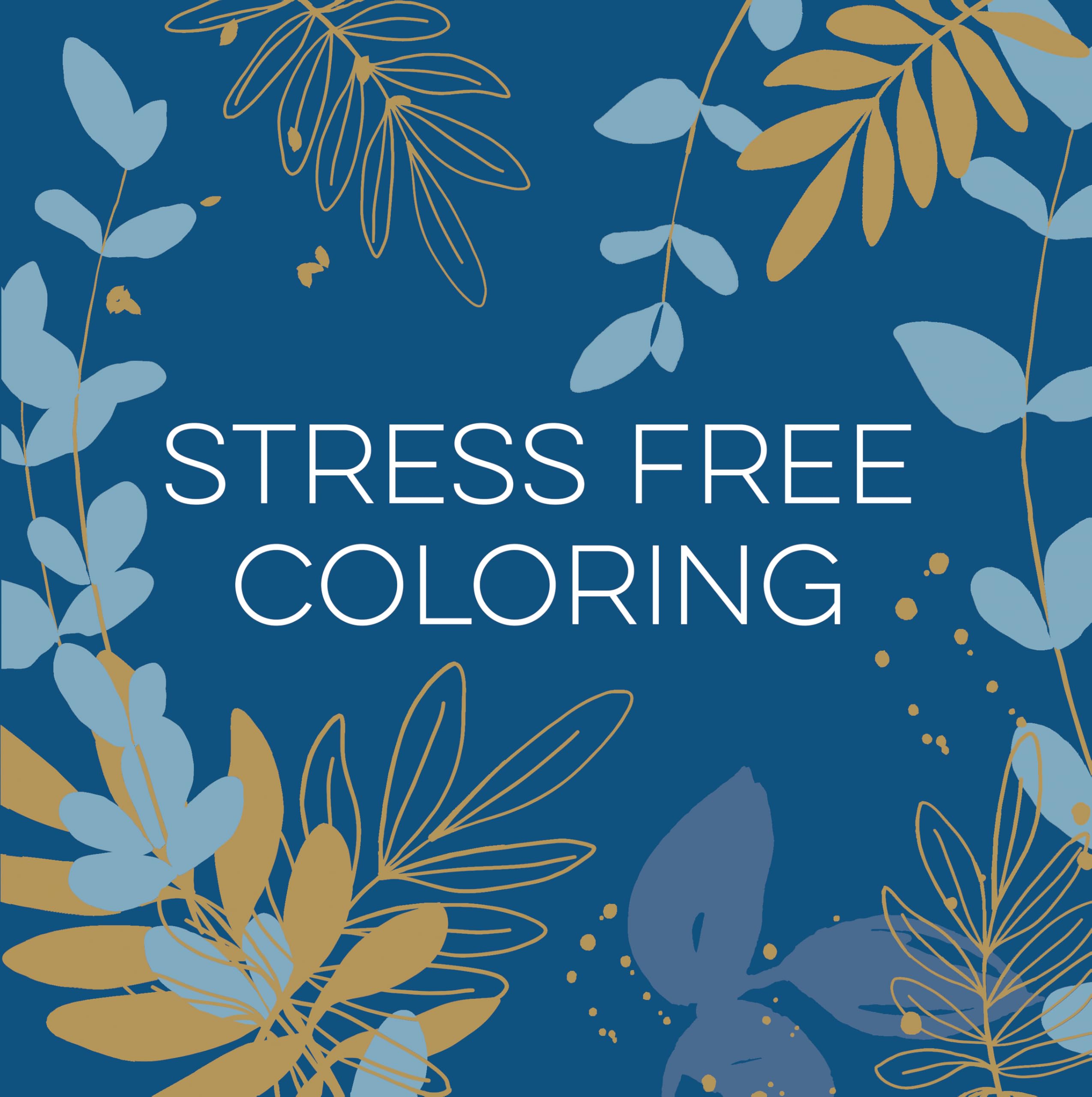 Stress Free Coloring (Blue) (Keepsake Coloring Books) Hobbies & Crafts