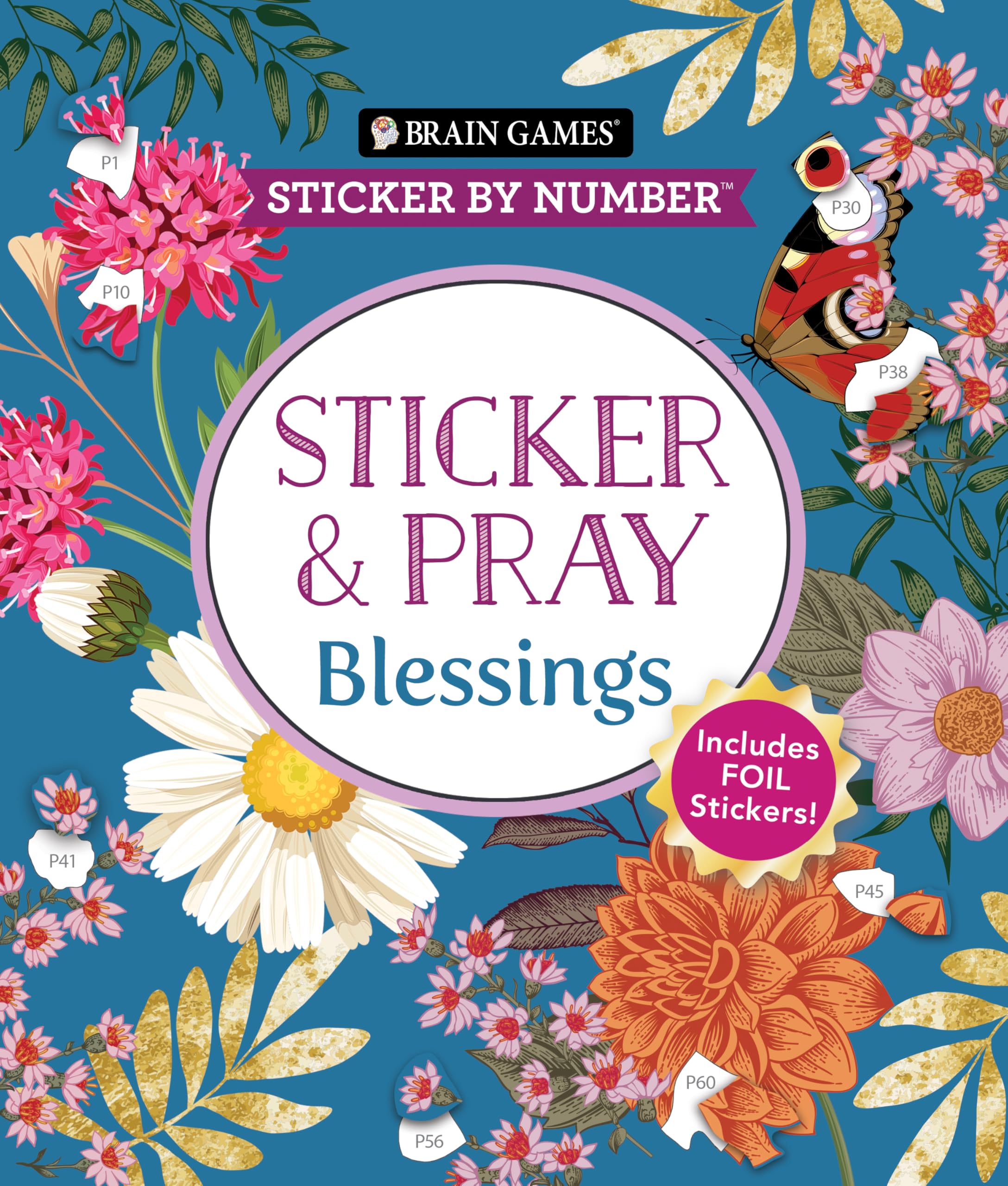 Brain Games - Sticker by Number - Sticker and Pray: Blessings (24 Images to Sticker) Hobbies & Crafts