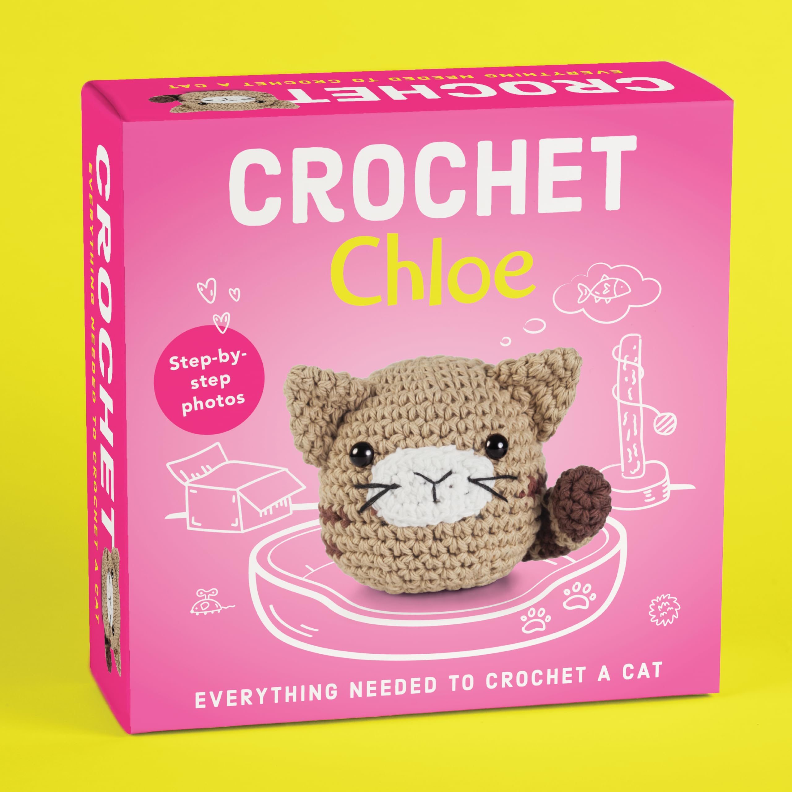 Pil Crochet Kit for Beginners - Chloe the Cat Amigurumi - Complete DIY Kit with Step-By-Step Instructions, Yarn, Hook, Safety Eyes & Stuffing - Make a Stuffed Cat Young adult books