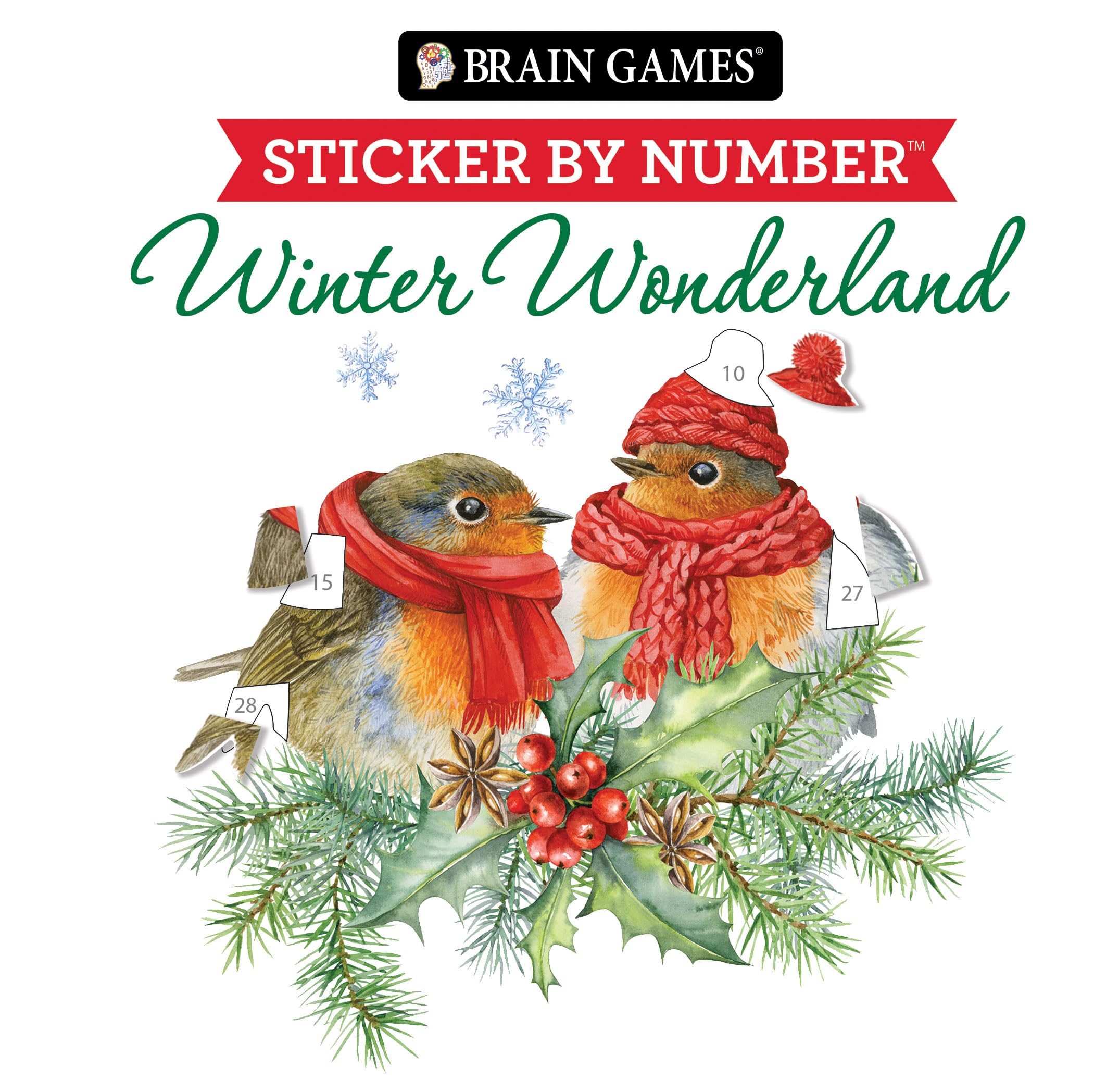 Brain Games - Sticker by Number: Winter Wonderland Hobbies & Crafts
