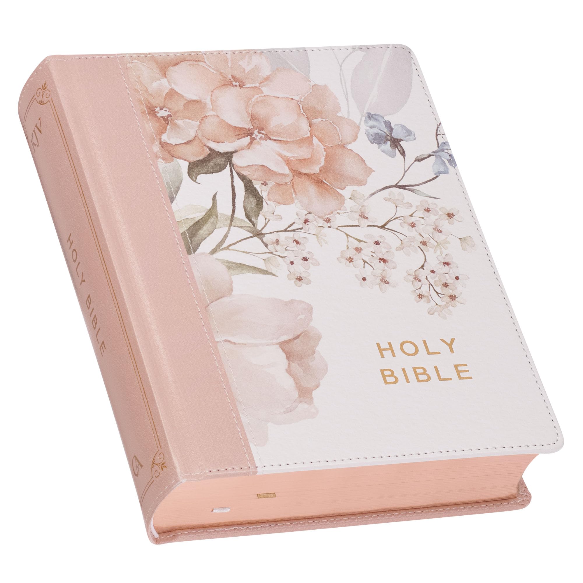 KJV Note-Taking Bible Faux Leather Hc Pink Floral Printed Religion & Esotericism