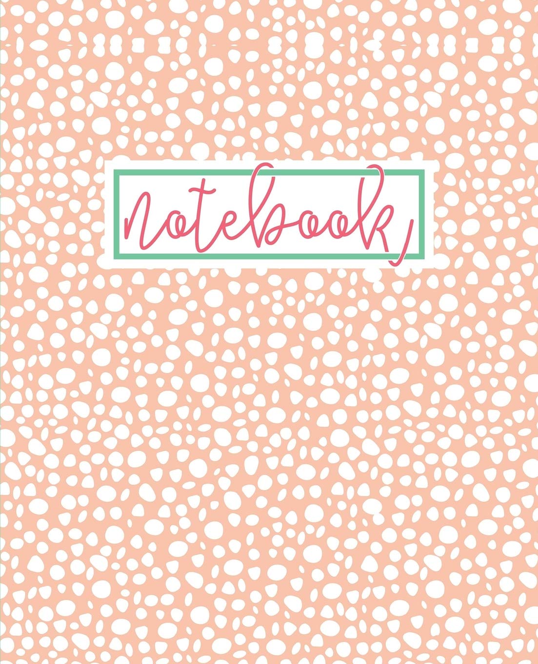 Notebook: Portable Format 7.5"x9.25" (19x23cm) Notebook Journal & Diary: Salmon, Green & Coral Study Guides