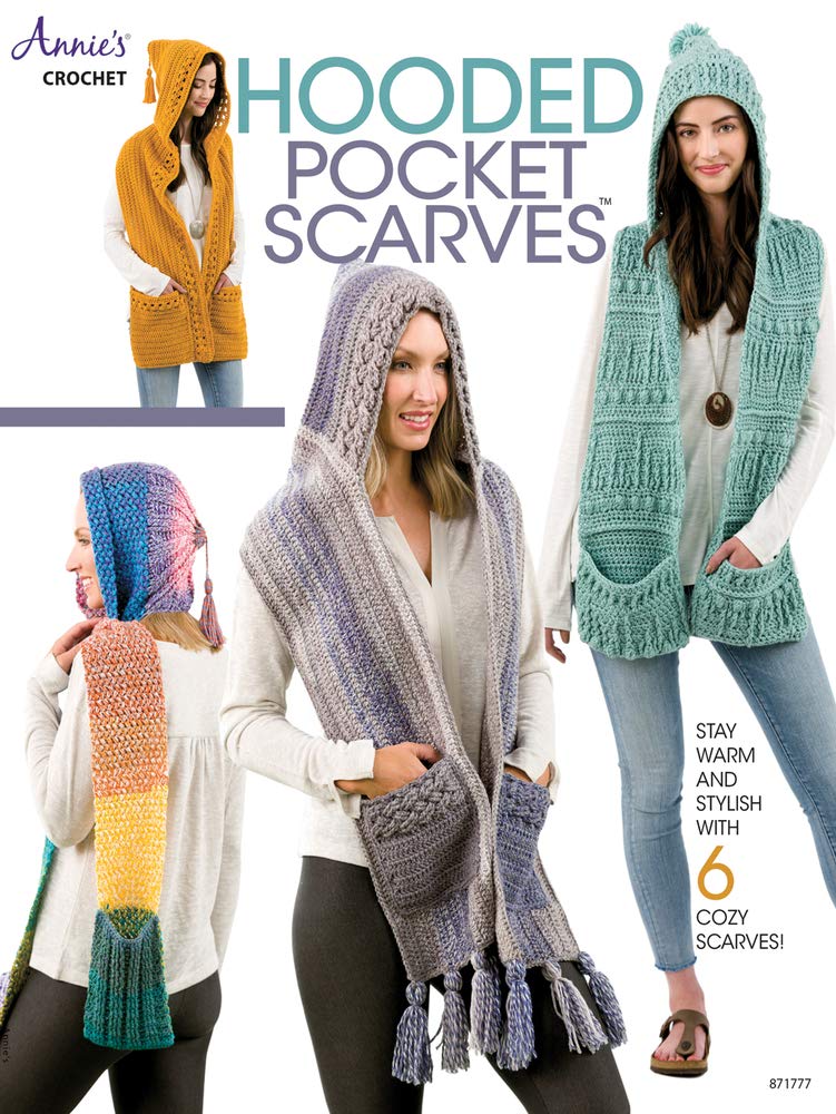 Hooded Pocket Scarves: Stay Warm and Stylish with 6 Cozy Scarves! (Annie's Crochet) Hobbies & Crafts