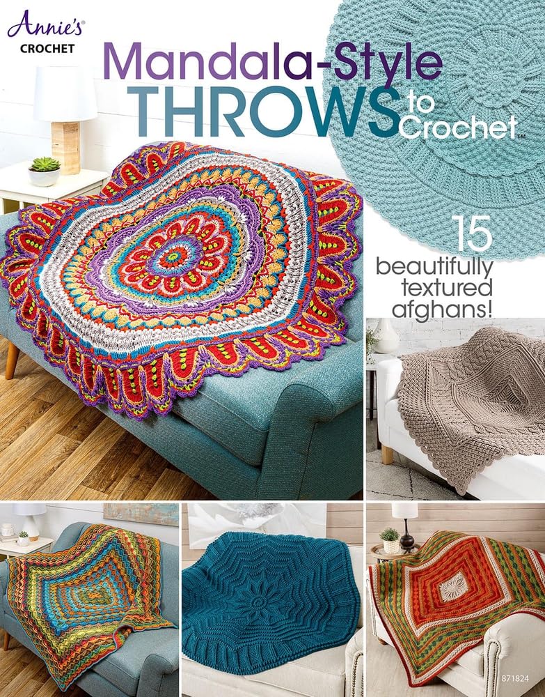 Mandala-Style Throws to Crochet: 15 Beautifully Textured Afghans! (Annie's Crochet) Hobbies & Crafts
