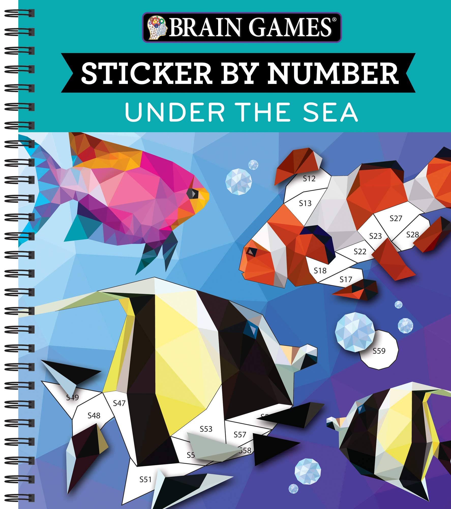Brain Games - Sticker by Number: Under the Sea (28 Images to Sticker) book