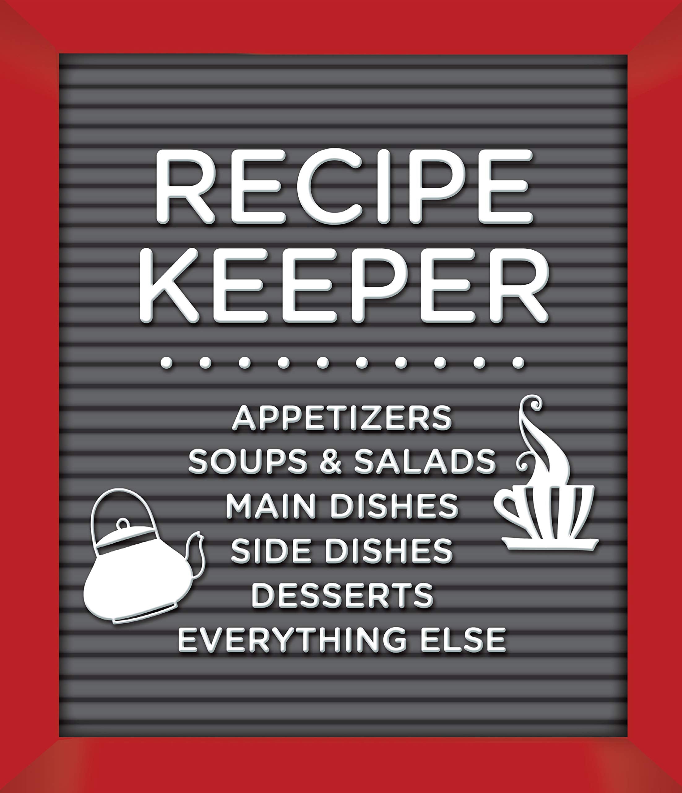 Small Recipe Binder - Recipe Keeper (Letterboard) - Write in Your Own Recipes Hobbies & Crafts