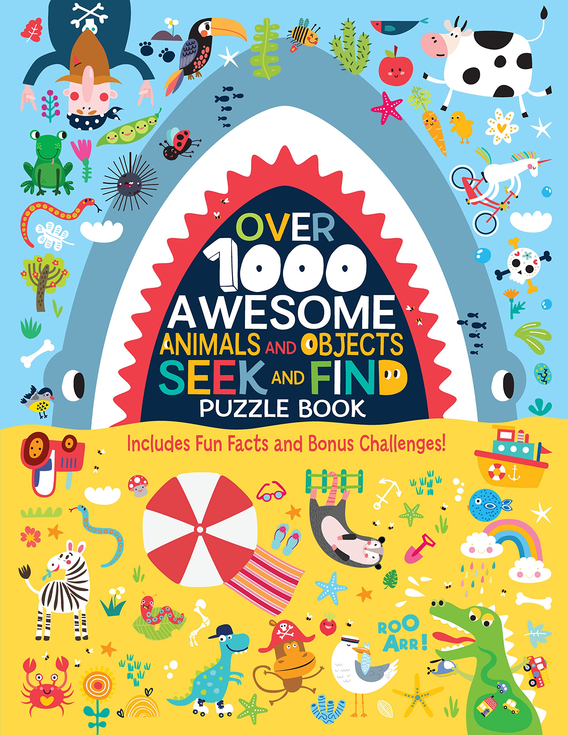 Over 1000 Awesome Animals and Objects Seek and Find Puzzle Book: Includes Fun Facts and Bonus Challenges! book