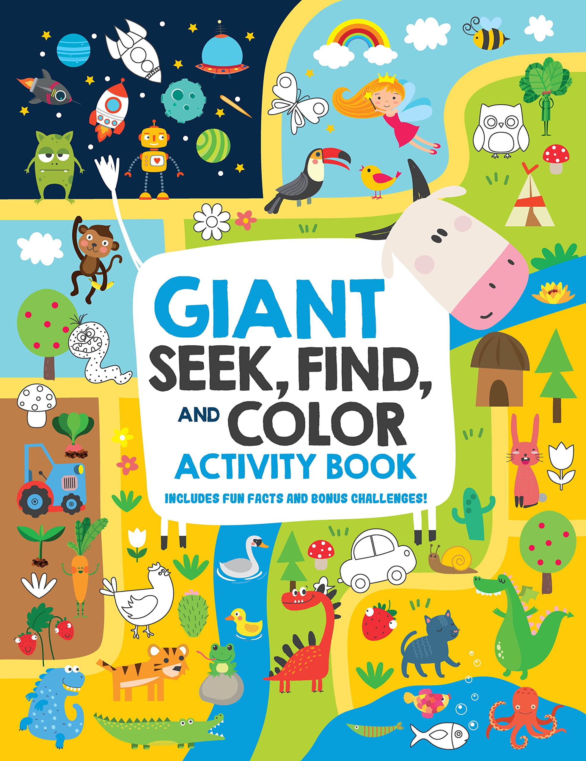 Giant Seek, Find, and Color Activity Book: Includes Fun Facts and Bonus Challenges! Novels & Short Stories