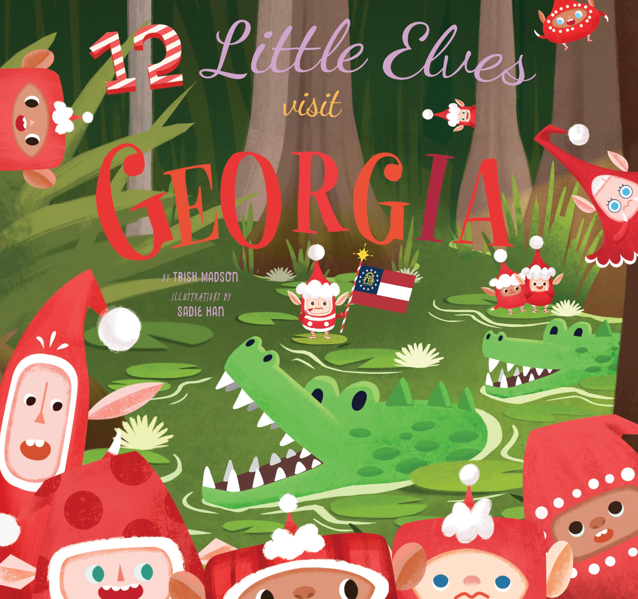 12 Little Elves Visit Georgia: A Christmas Counting Picture Book Non-fiction