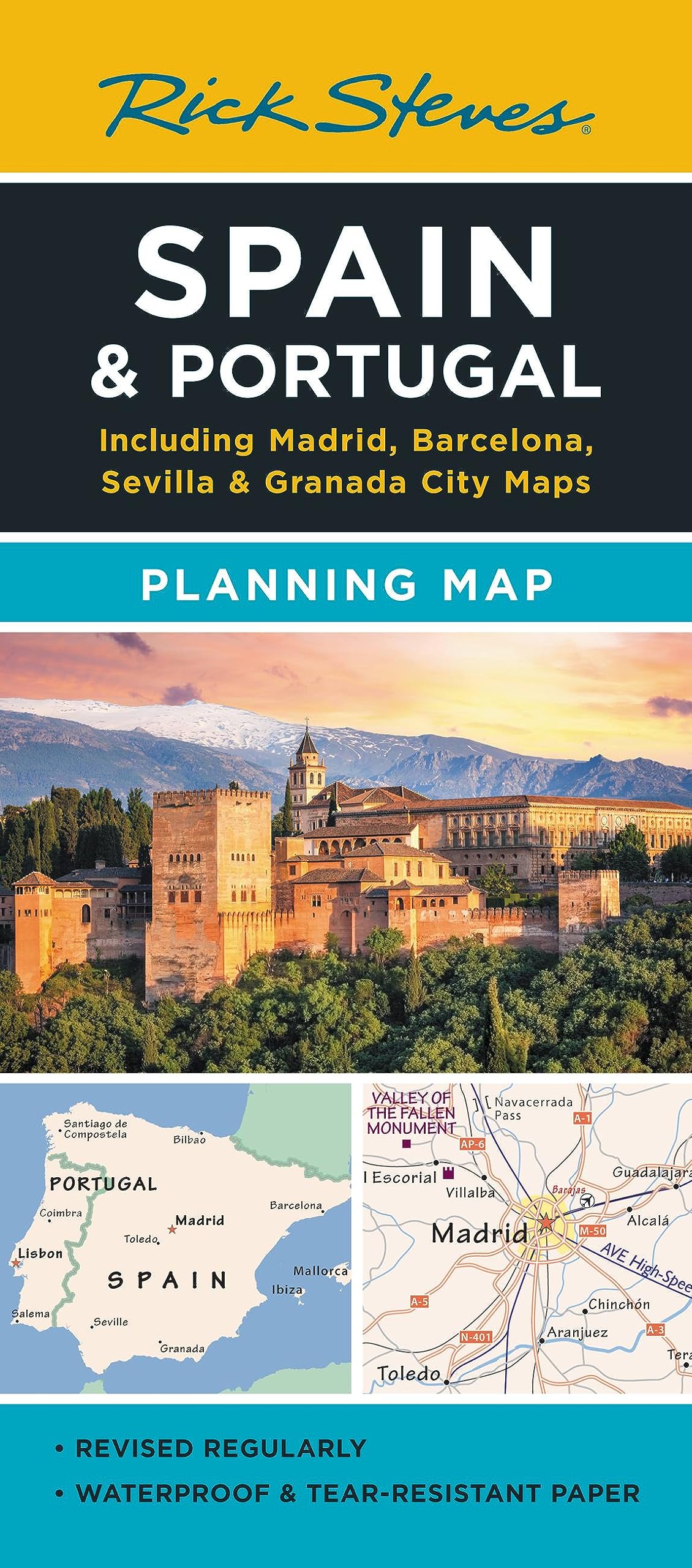 Rick Steves Spain & Portugal Planning Map: Including Madrid, Barcelona, Sevilla & Granada City Maps Leisure, Home & Garden