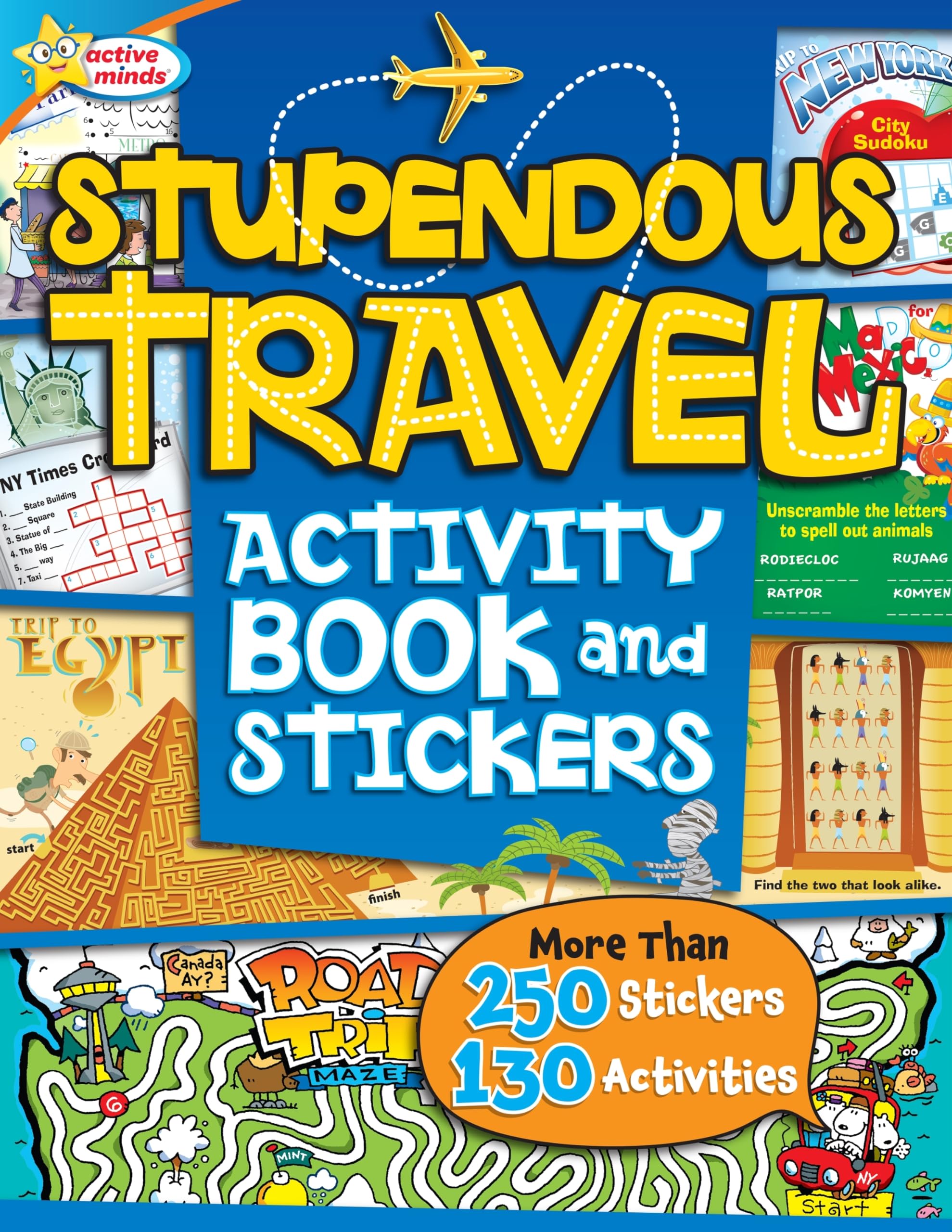 Active Minds Stupendous Travel: Activity Book and Stickers Books