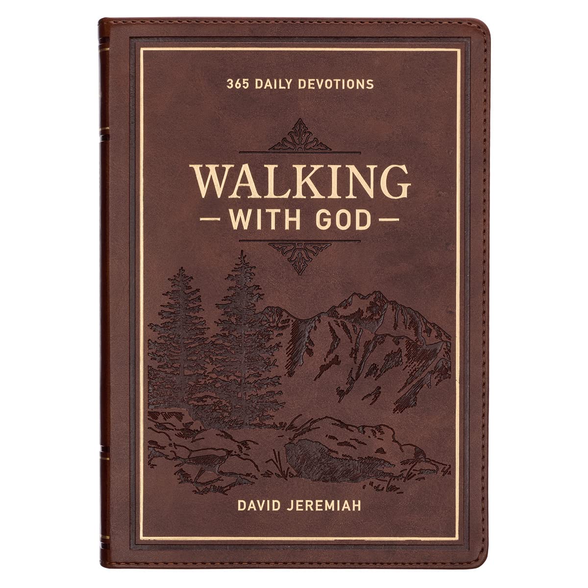 Devotional Walking with God Large Print Faux Leather Religion & Esotericism