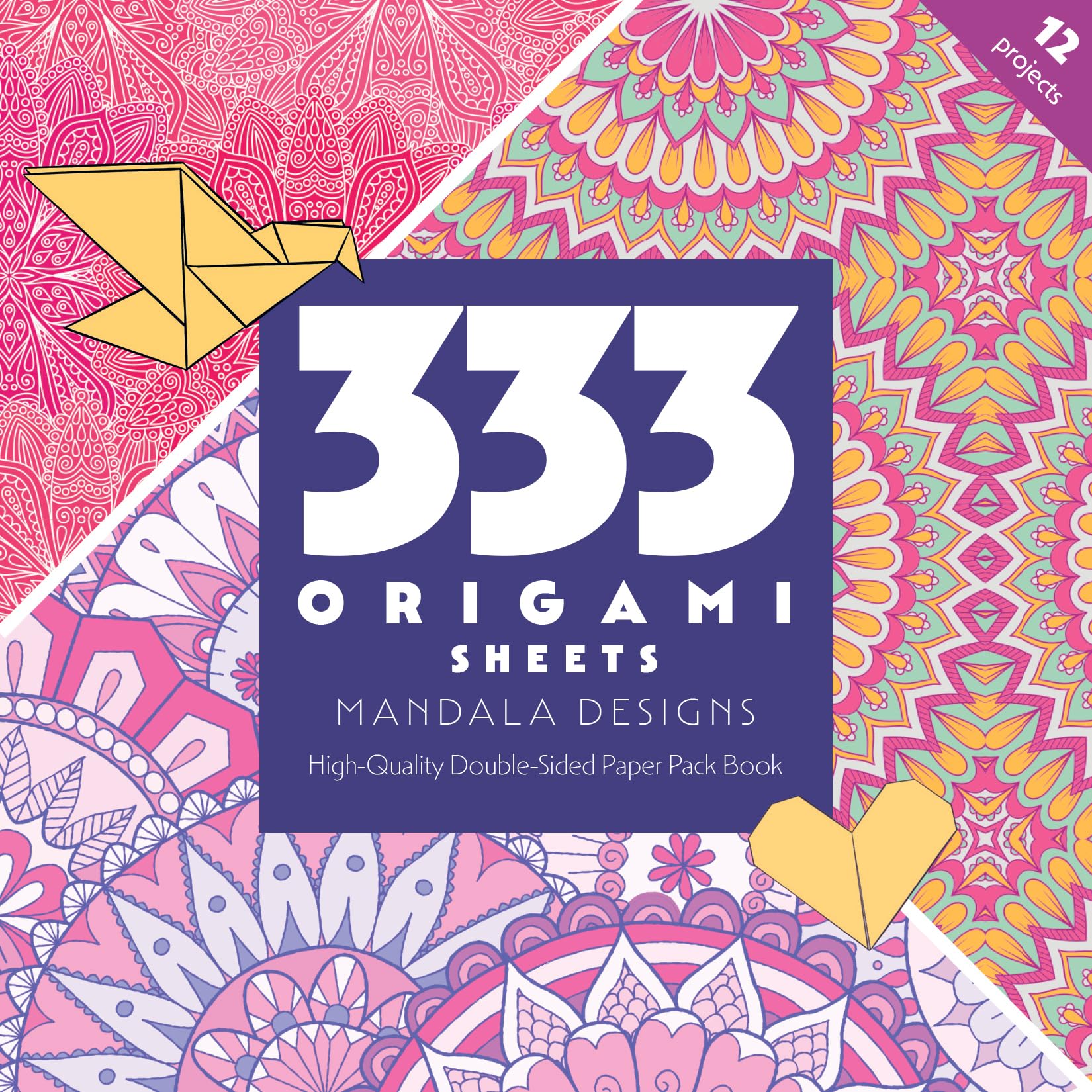 333 Origami Sheets Mandala Designs: High-quality Double-sided Paper Pack Book Hobbies & Crafts