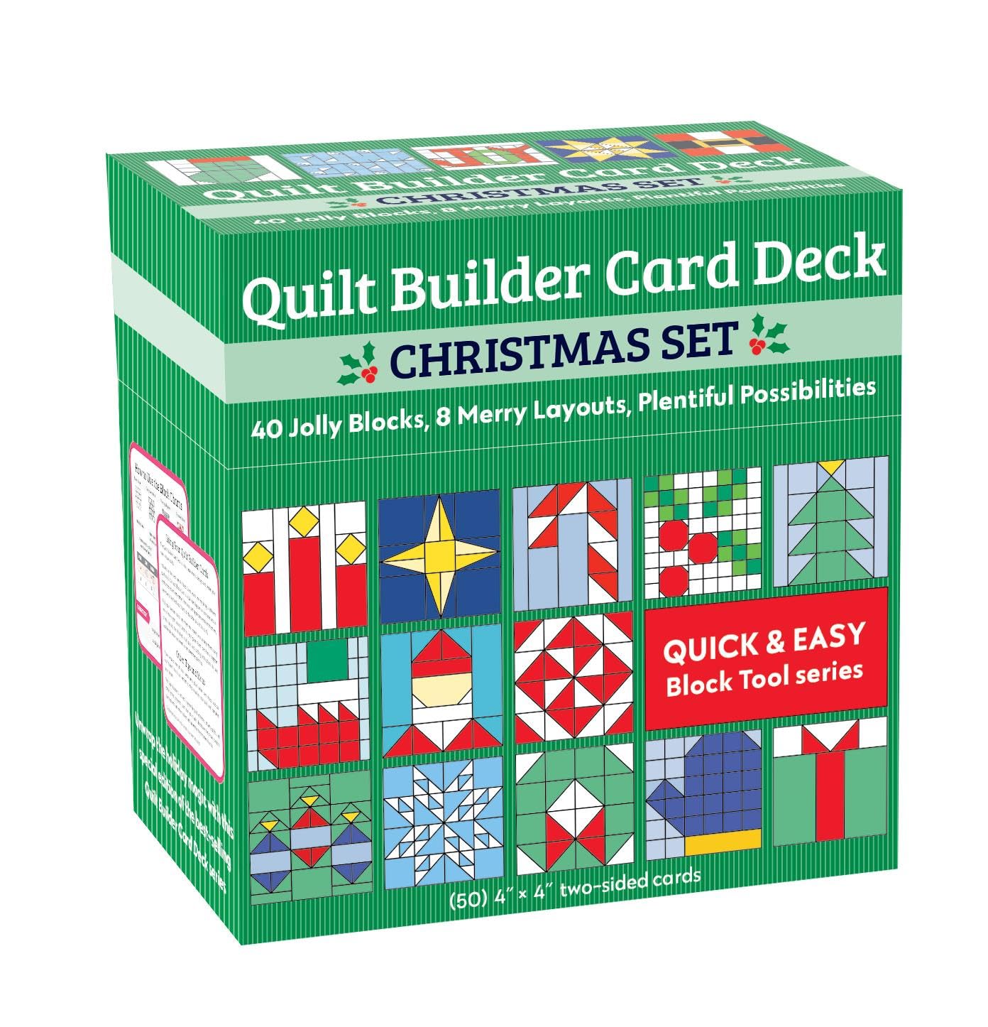 Quilt Builder Card Deck Christmas Set: 40 Jolly Blocks, 8 Merry Layouts, Plentiful Possibilities Hobbies & Crafts