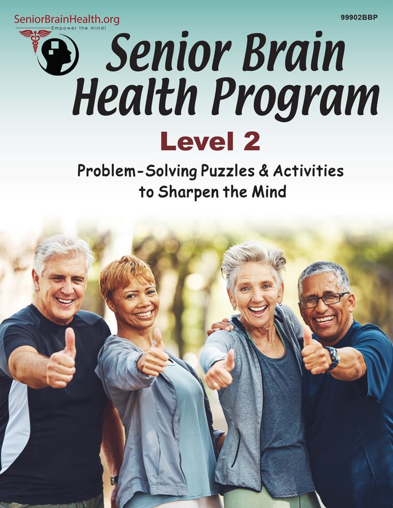 Senior Brain Health Program Level 2 Activity Color Workbook - Problem-Solving Puzzles & Activities to Sharpen the Mind - Better than Crosswords Books