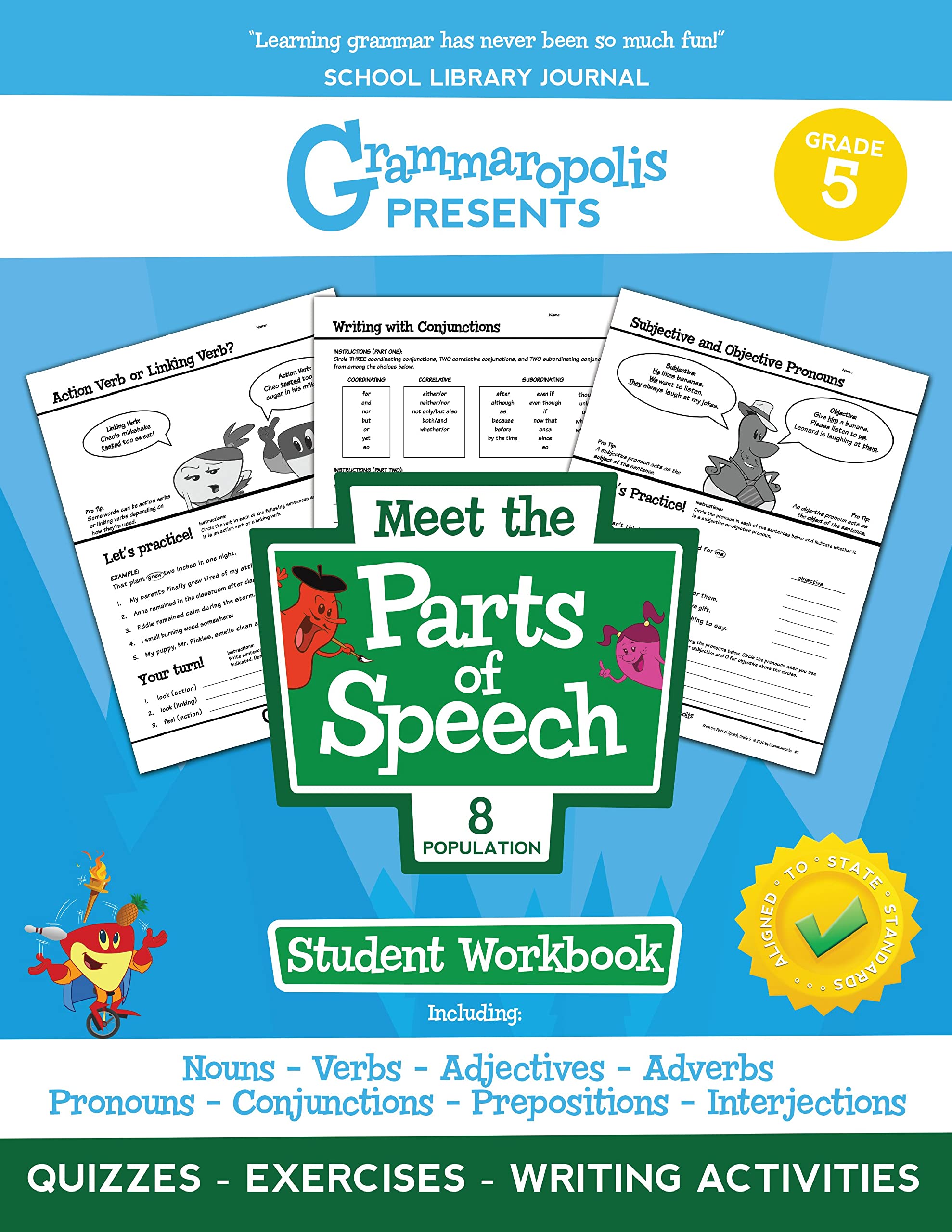 The Parts of Speech Workbook, Grade 5 Reading Aloud & Learning to Read