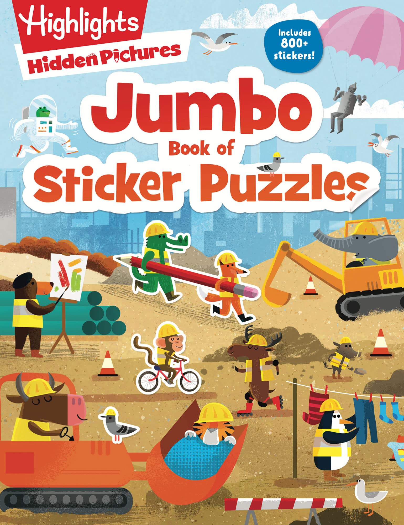 Jumbo Book of Sticker Puzzles: 800+ Stickers and 100+ Playtime Activities for Kids Ages 4-8 (Highlights Jumbo Books & Pads) Parents & Children
