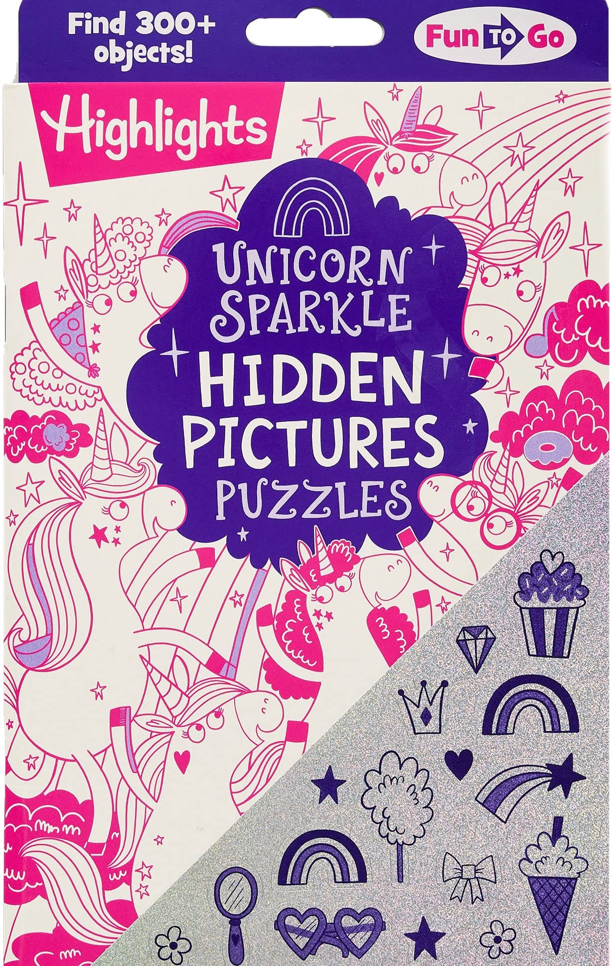 Unicorn Sparkle Hidden Pictures Puzzles: Find Over 300 Hidden Objects in This Unicorn-Themed Seek and Find Book for Kids 6 and Up (Highlights Fun to Go) Tiptoi & Games