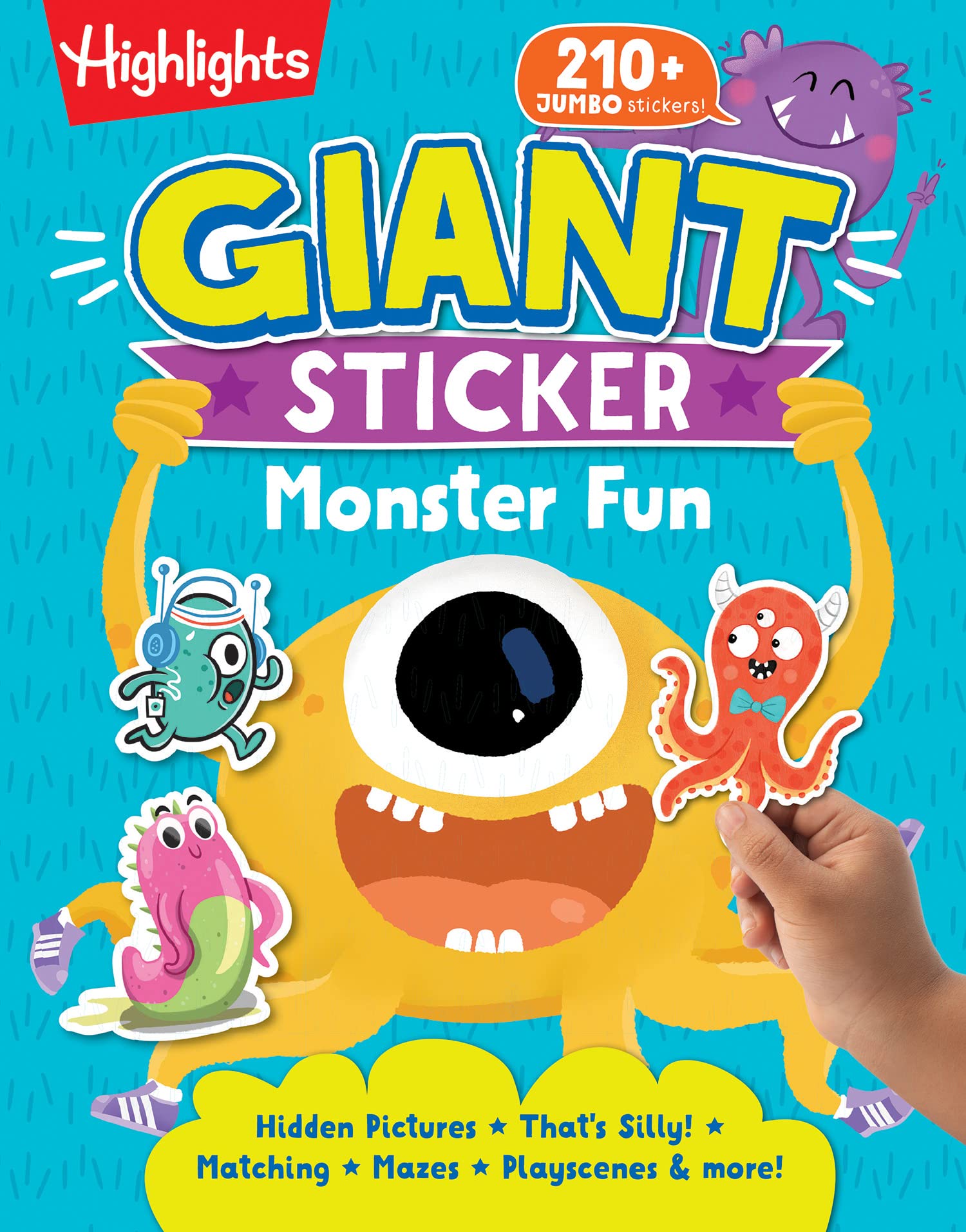 Giant Sticker Monster Fun: Hours of Giant Sticker Fun for Young Puzzlers 3 and Up, Halloween Mazes, Puzzles and Activities in This 64-Page Monster Book Tiptoi & Games