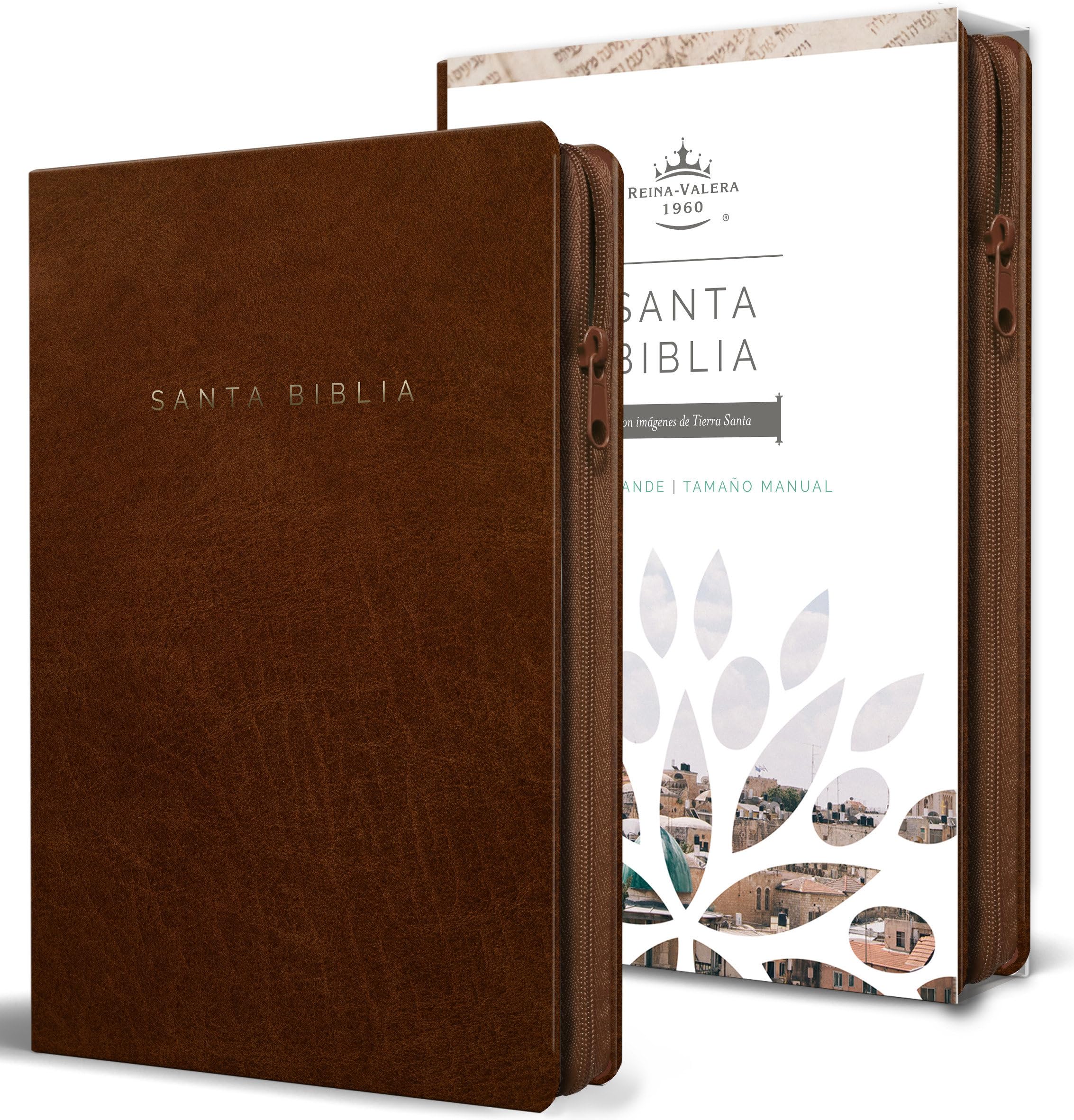 Biblia Reina Valera 1960 Letra Grande. Símil Piel Canela, Cremallera, Tamaño Manual / Spanish Bible Rvr 1960. Handy Size, Large Print, Leathersoft, Brown Zip Religion & Esotericism