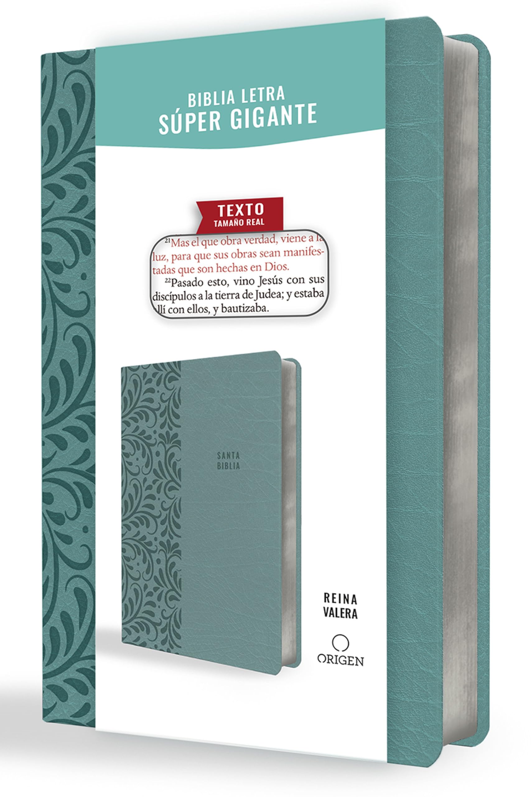 Biblia Reina Valera letra súper gigante, símil piel aguamarina / Spanish Bible R eina Valera Super Giant Print, Aquamarine Leathersoft: Biblia Reina ... Super Giant Print, Leathersoft, Aquamarine Religion & Esotericism