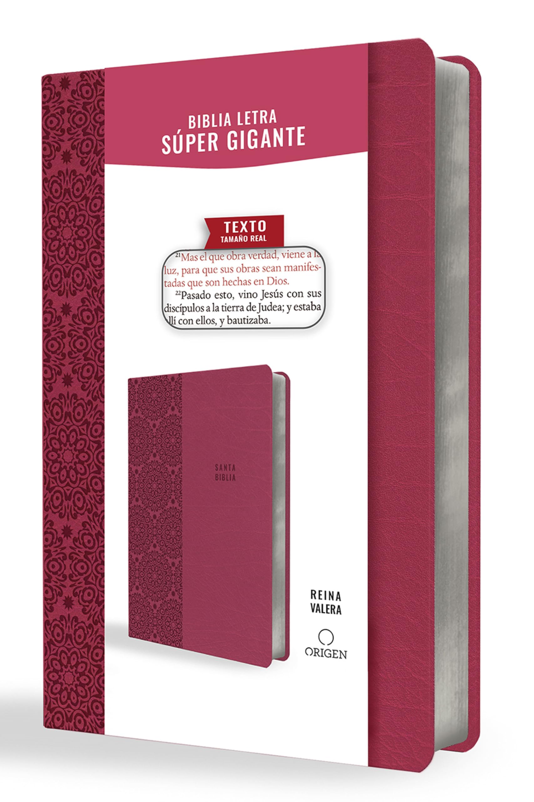 Biblia Reina Valera letra súper gigante, símil piel fucsia / Spanish Bible Reina Valera Super Giant Print, Fuchsia Leathersoft: Biblia Reina Valera ... 1909, Super Giant Print, Leathersoft, Fuchsia Religion & Esotericism