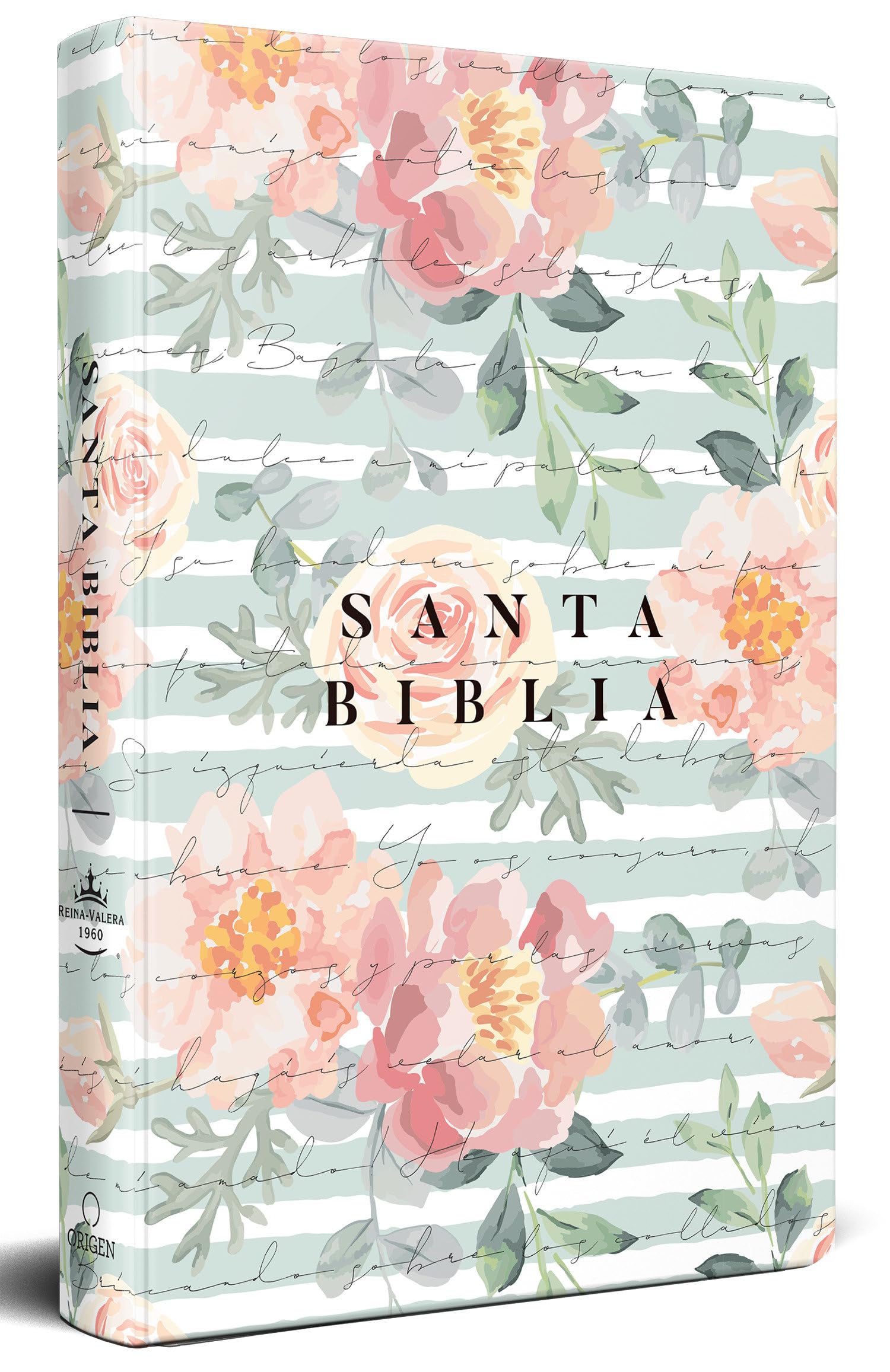 Biblia Reina Valera 1960 Letra Grande, Tamaño Manual, Tapa Dura Rosas Rosadas / Spanish Bible Rvr 1960 Handy Size Large Print Hc Pink Roses Religion & Esotericism