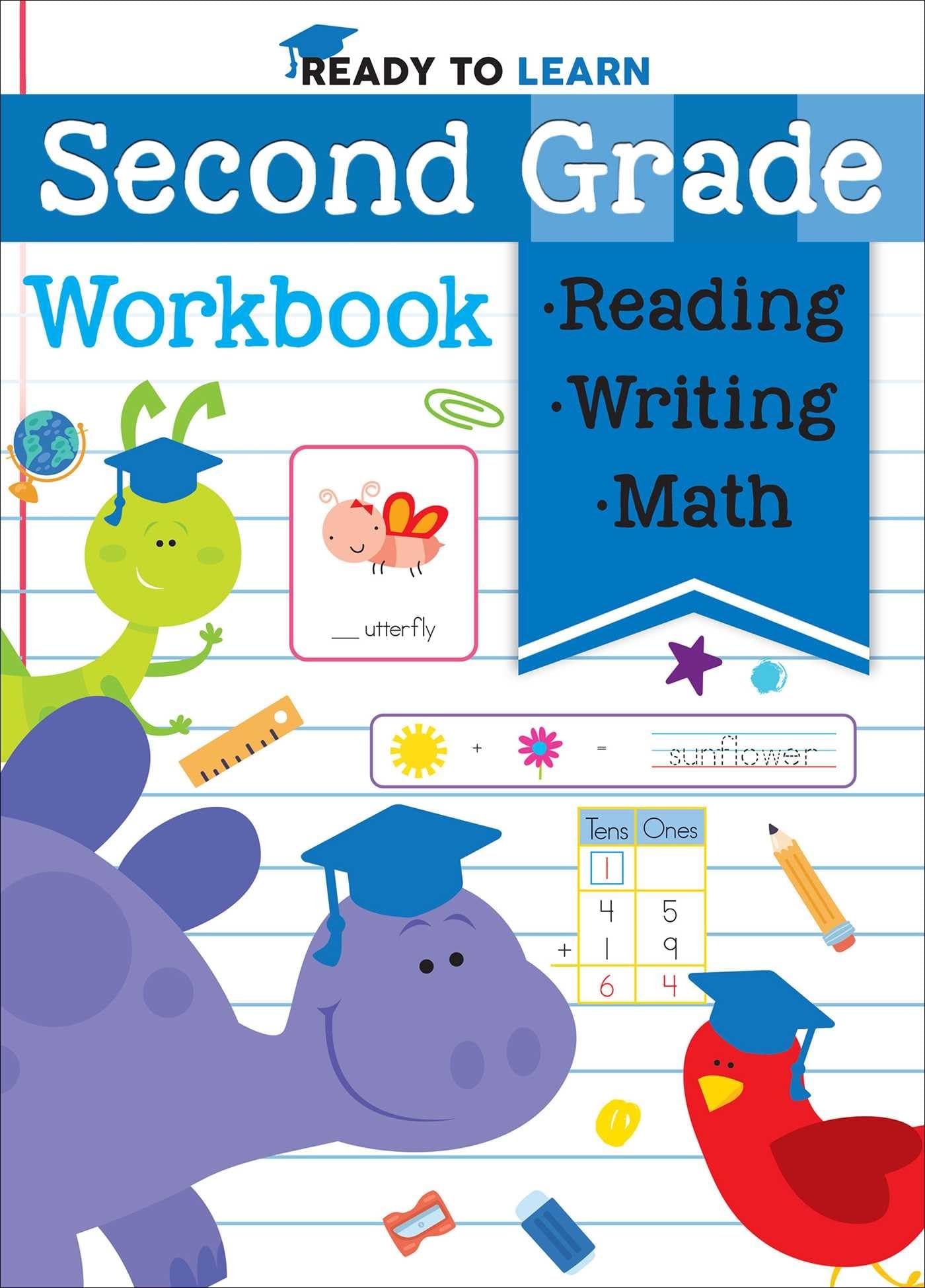 Second Grade Workbook: Phonics, Sight Words, Multiplication, Division, Money, and More! (Ready to Learn) Non-fiction