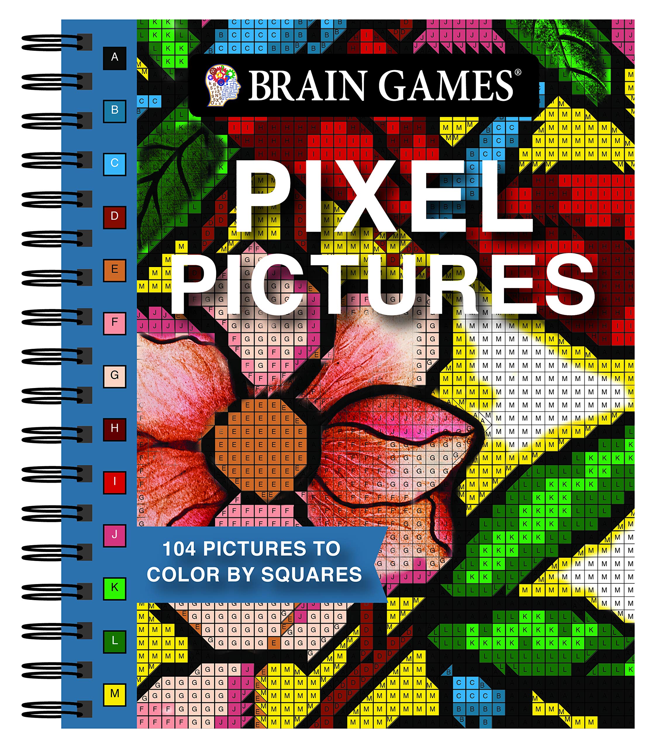 Brain Games - Pixel Pictures: 104 Pictures to Color by Squares Arts & Music