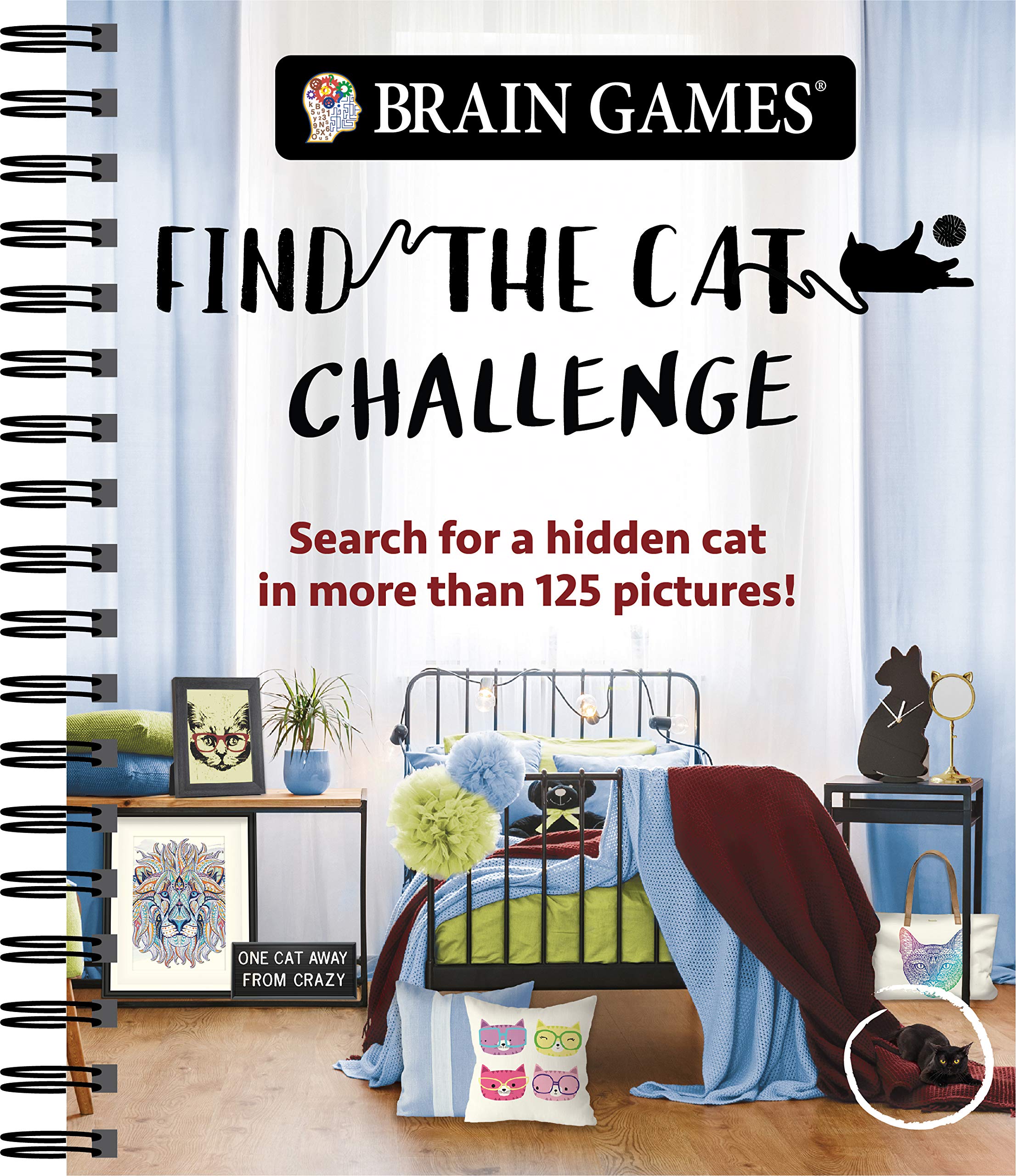 Brain Games Find the Cat Challenge: Search for a Hidden Cat in More Than 125 Pictures! Volume 2 (Brain Games - Picture Puzzles) Pets